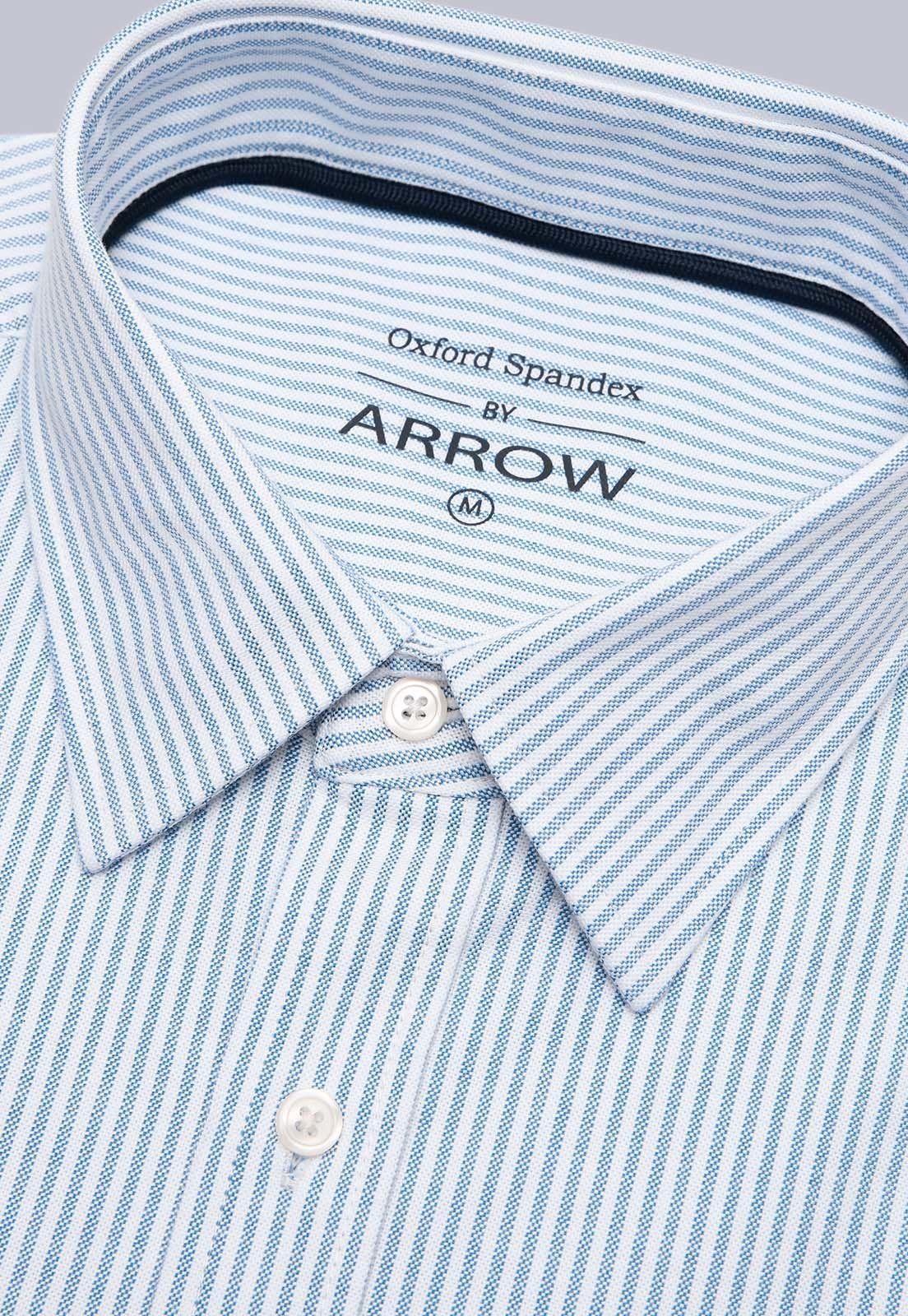 Camisa Oxford Spandex Manga Larga Arrow-5