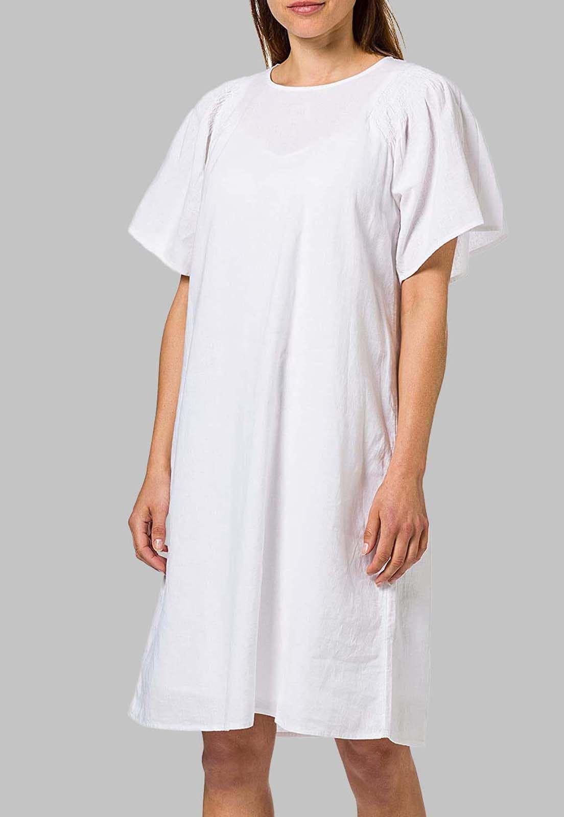 Vestido Mini Manga Corta Liso Esprit-0