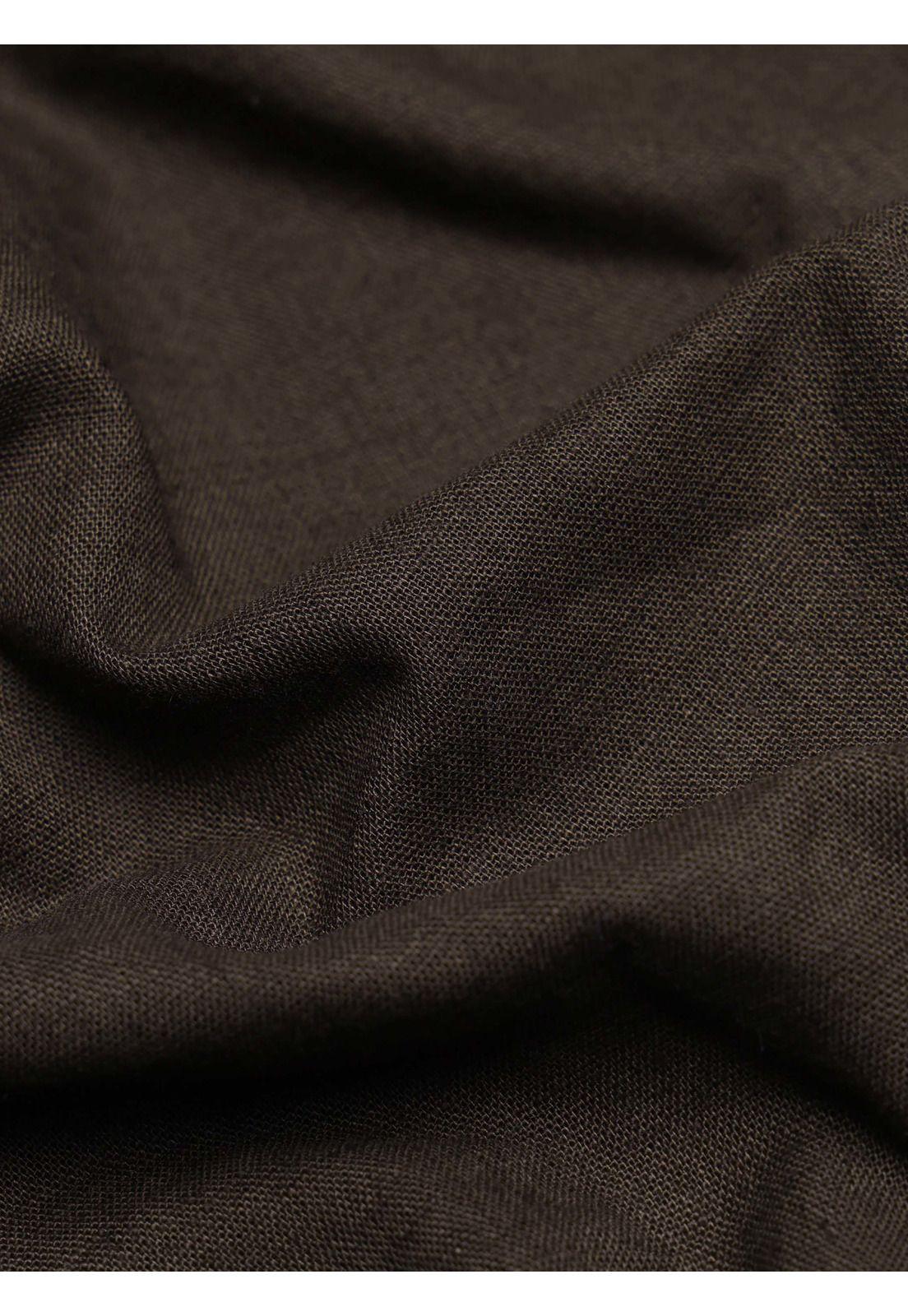 Camisa Lino Algodón Regular Fit Café Arrow CM34060CA-5