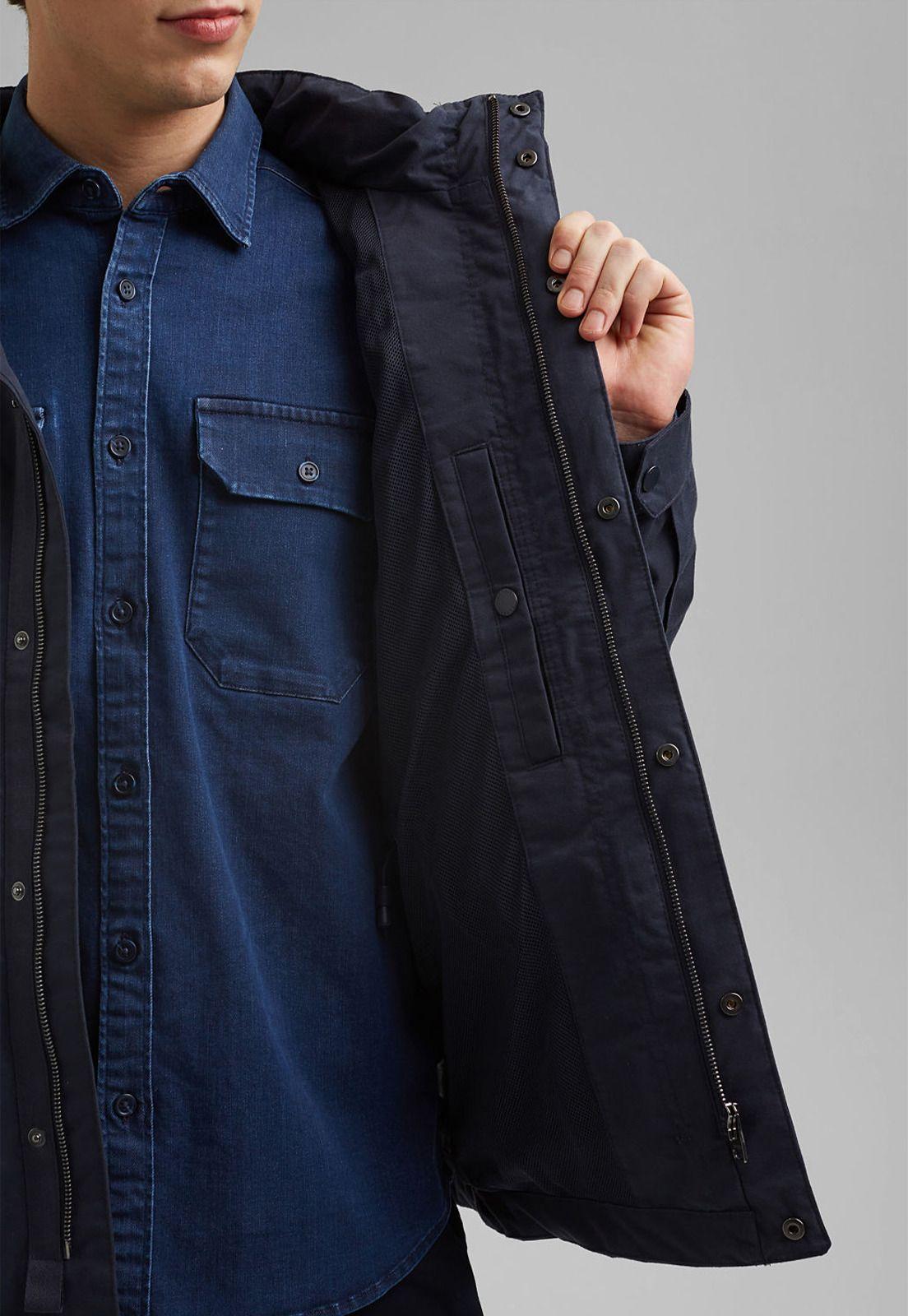 Chaqueta Hombre Impermeable Esprit Azul oscuro-6