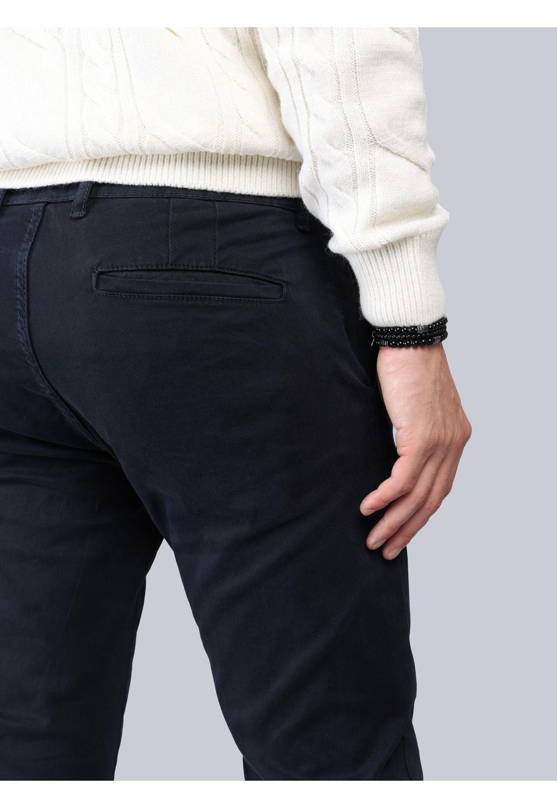 Pantalón Chino Spandex Regular Fit Azul Marino Soviet SCIB085NB-4