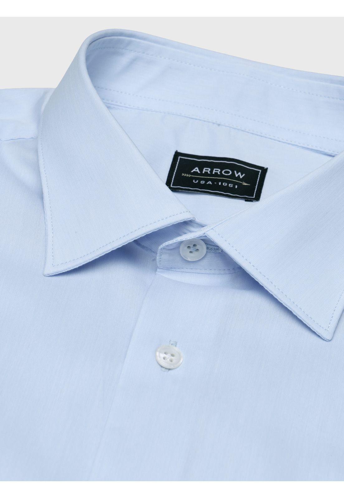 Camisa Lisa Spandex Slim Fit Celeste Arrow CMI3411CE-4