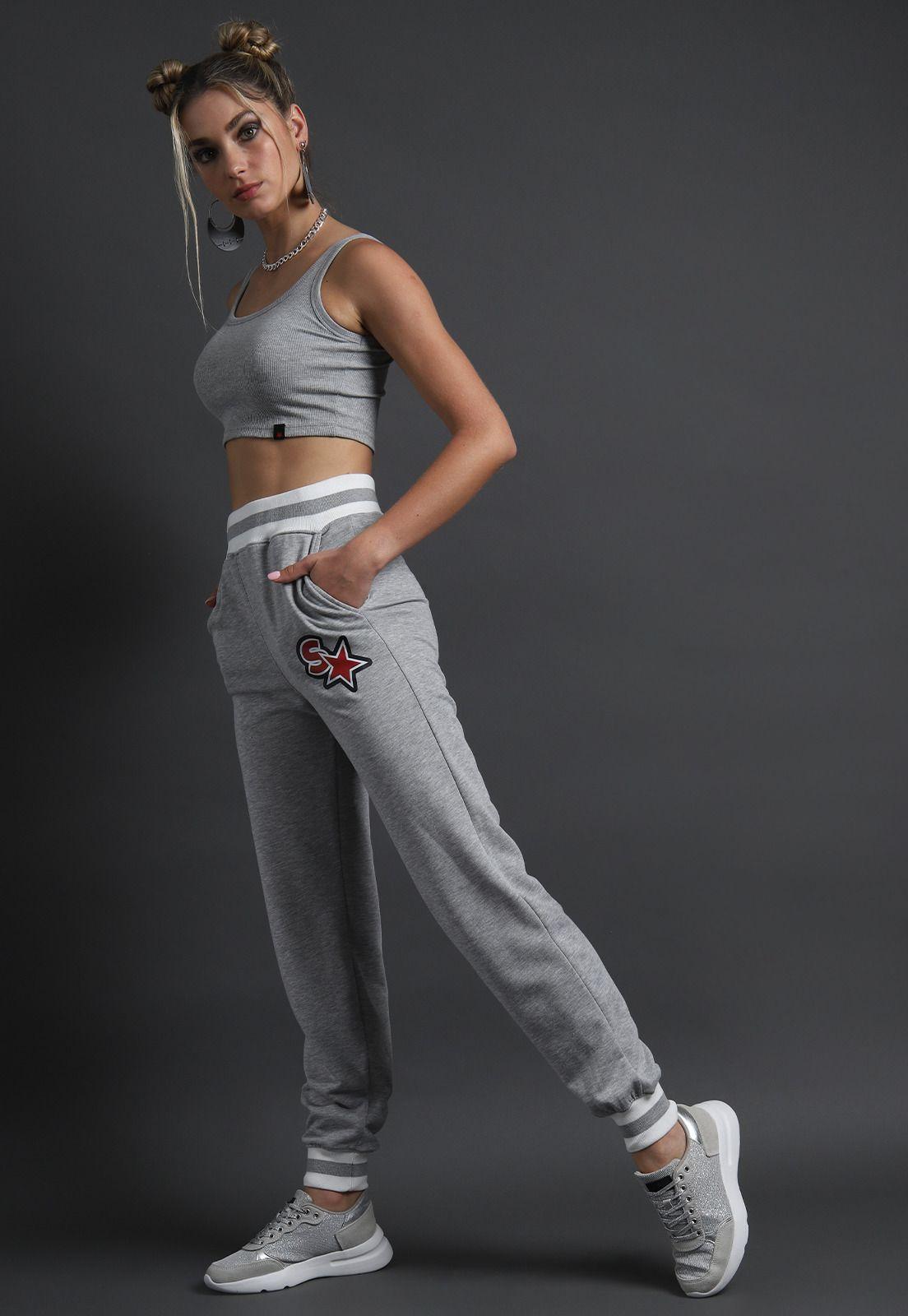 Polera Top Cuello Redondo Mujer Soviet SPO1626GR-4