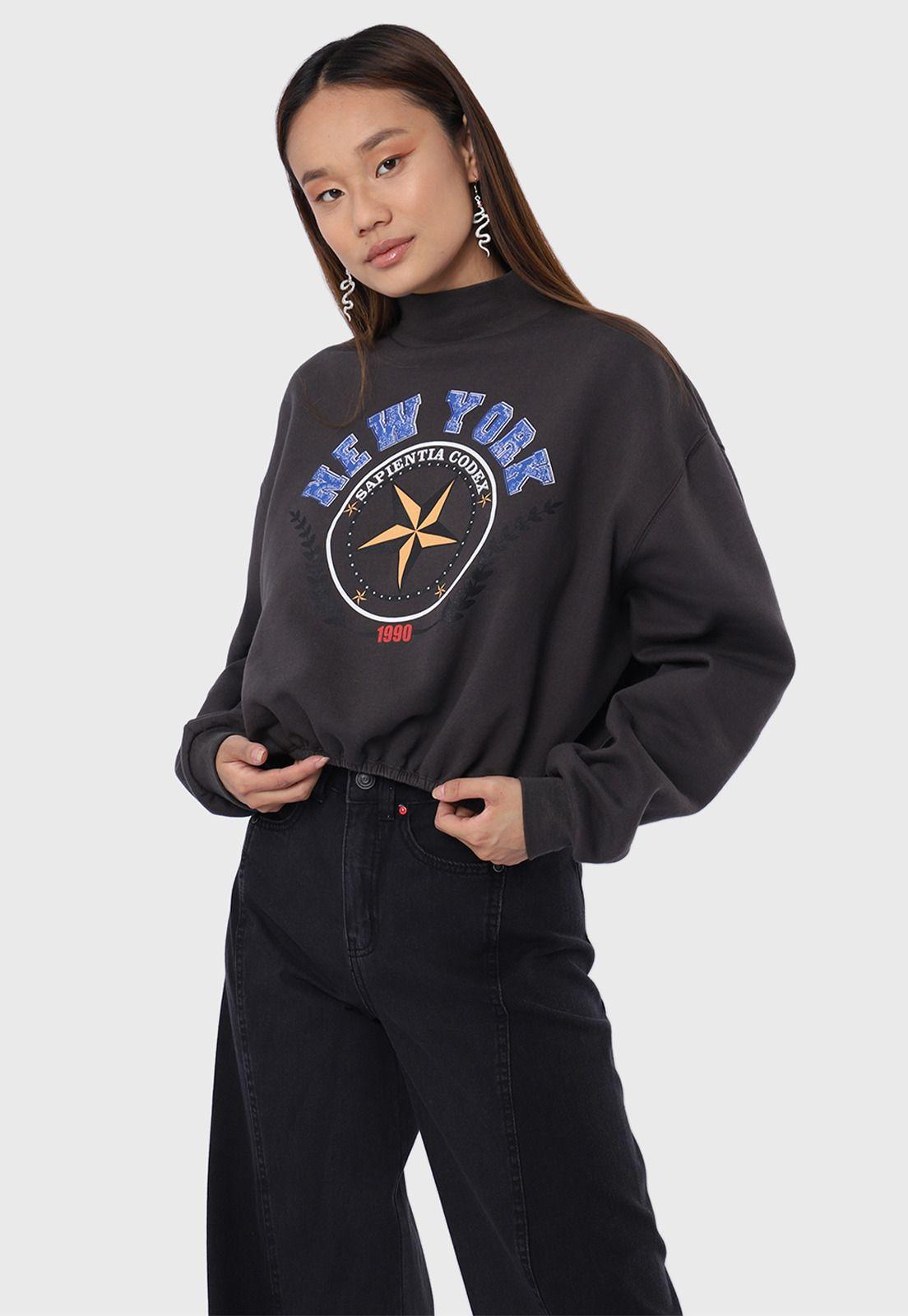 Polerón Crop Cuello Alto Soviet SPLMI20GR-0