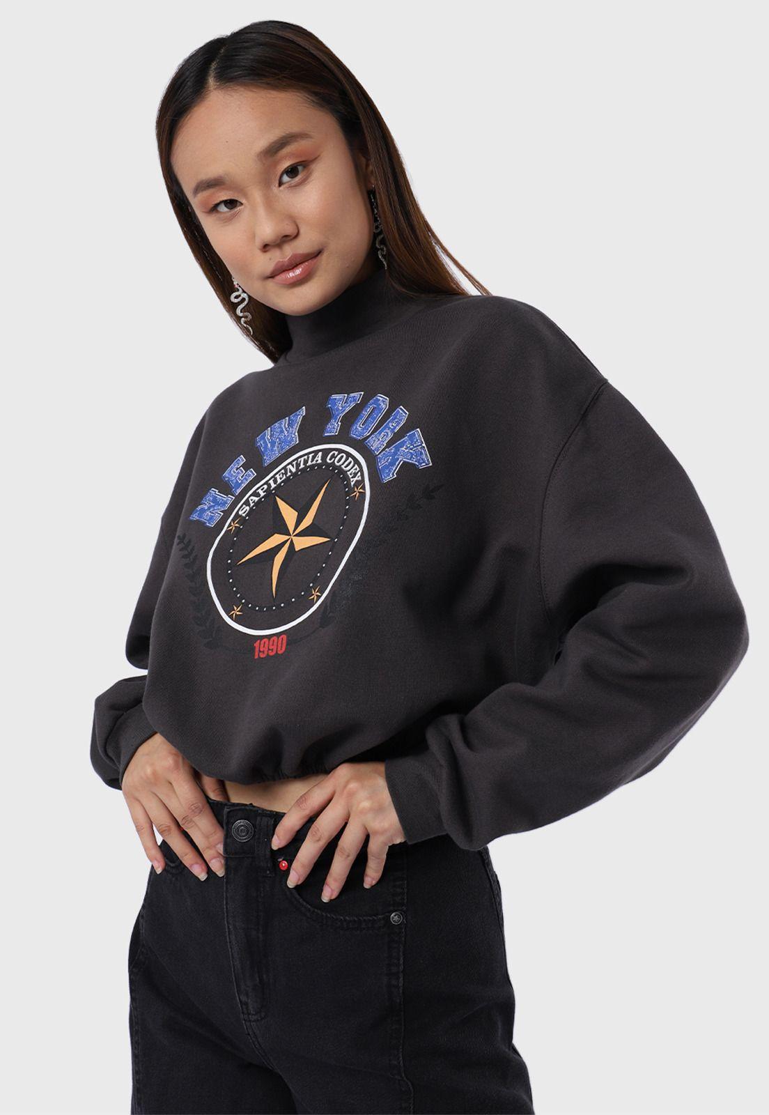 Polerón Crop Cuello Alto Soviet SPLMI20GR-2