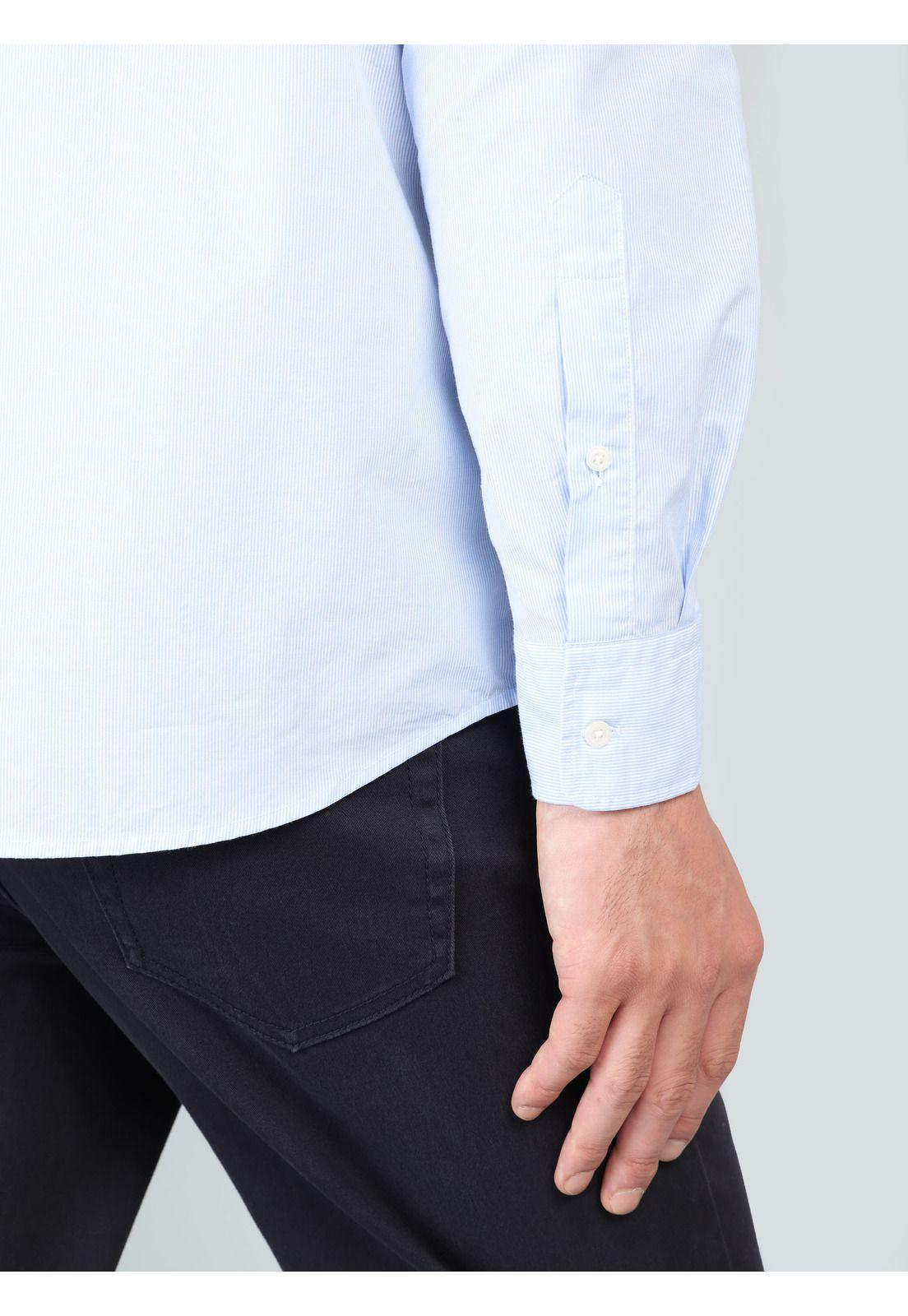 Camisa A Rayas Regular Fit Celeste Arrow CM33008CE-5