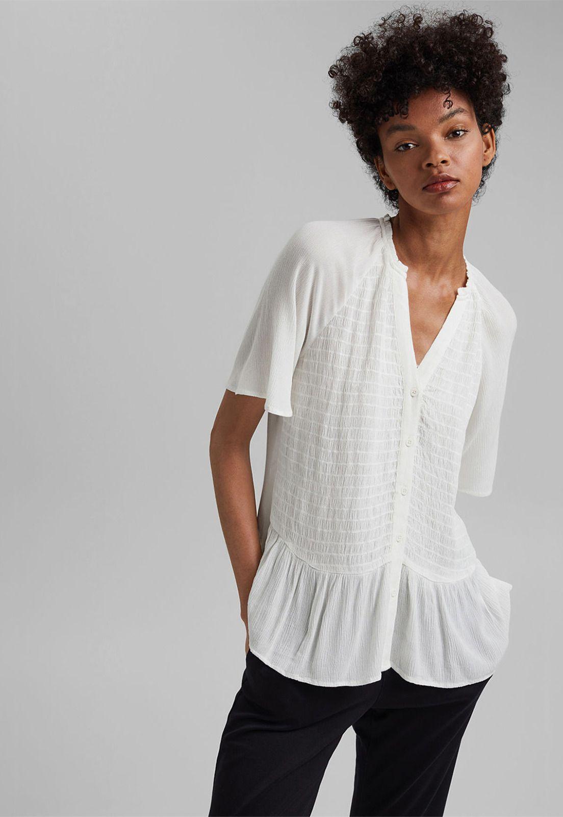 Blusa Ligera Con Volante Esprit-0