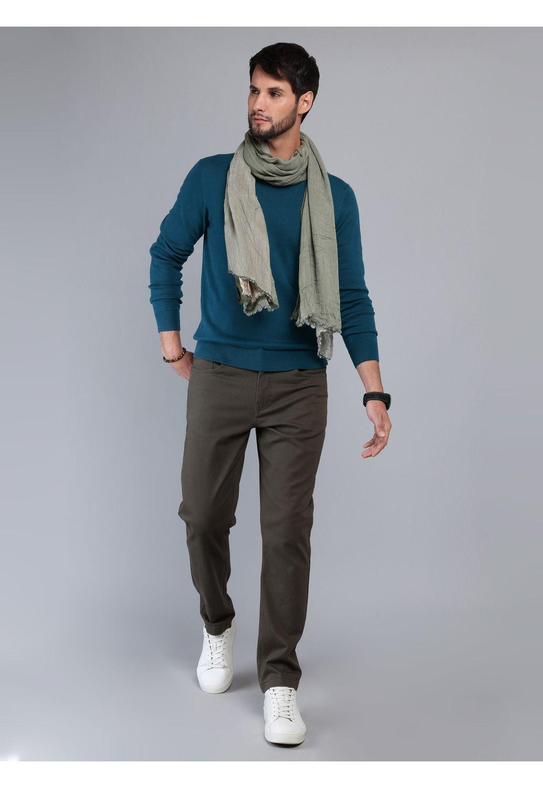 Sweater Cuello Redondo Regular Fit Petroleo Arrow SW33002PE-3