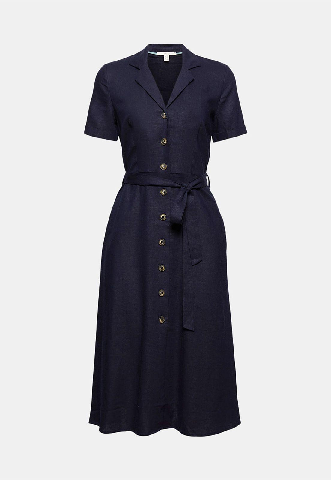 Vestido Camisero Con Cinturón Esprit-3