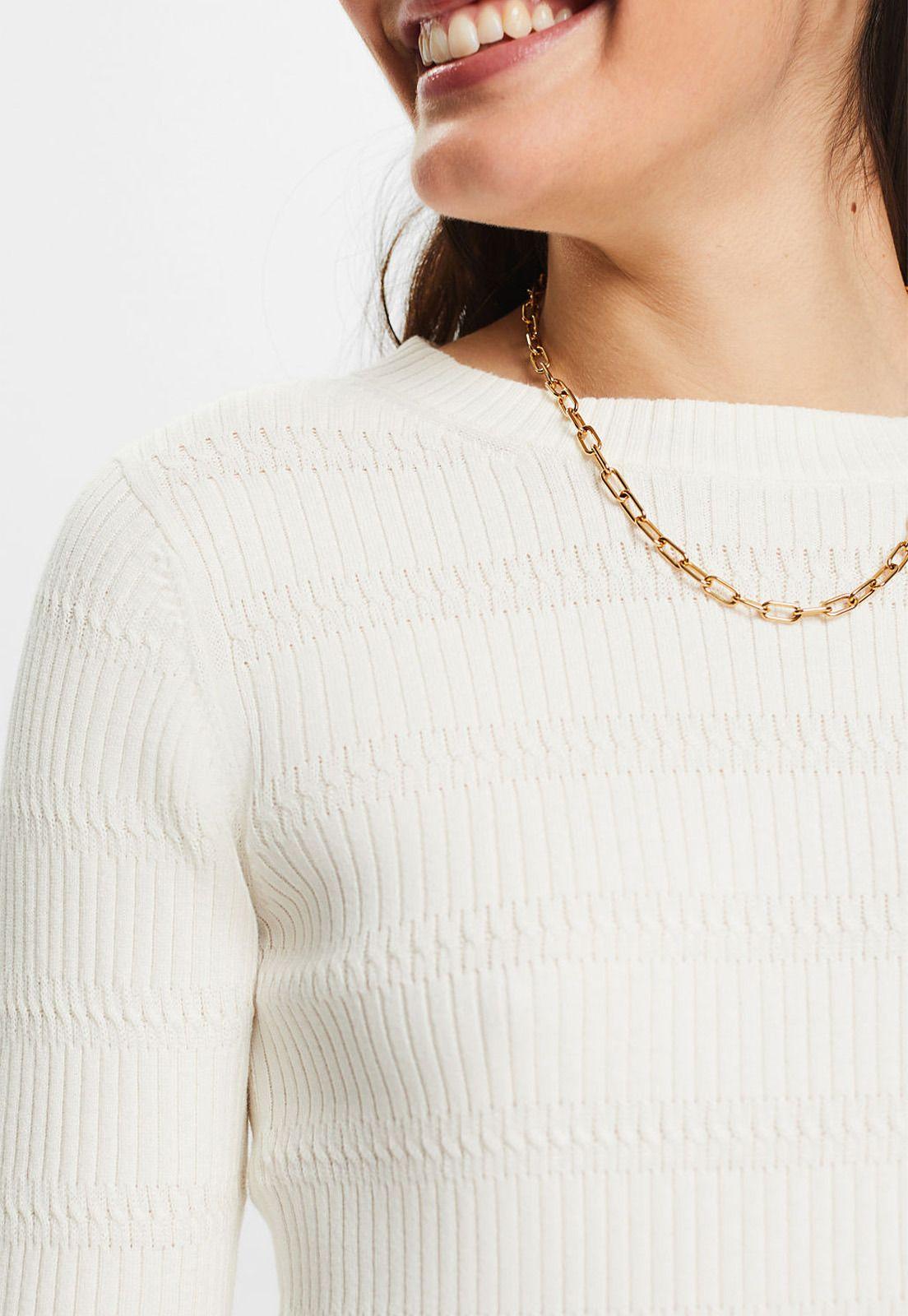 Sweater De Punto Cuello Redondo Mujer Esprit 024EE1I312-2