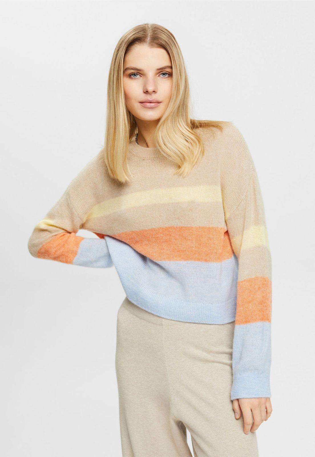 Sweater Tejido a Rayas Mujer Esprit-0