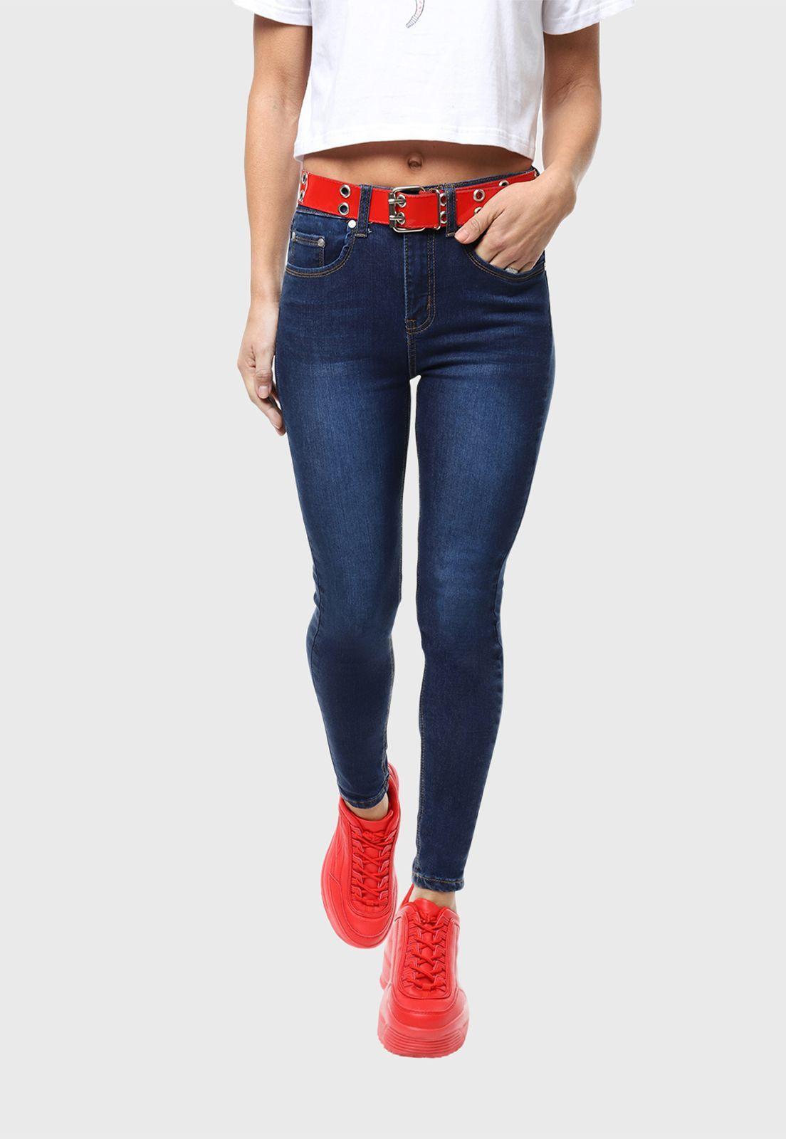 Jeans Slim Azul Marino-0