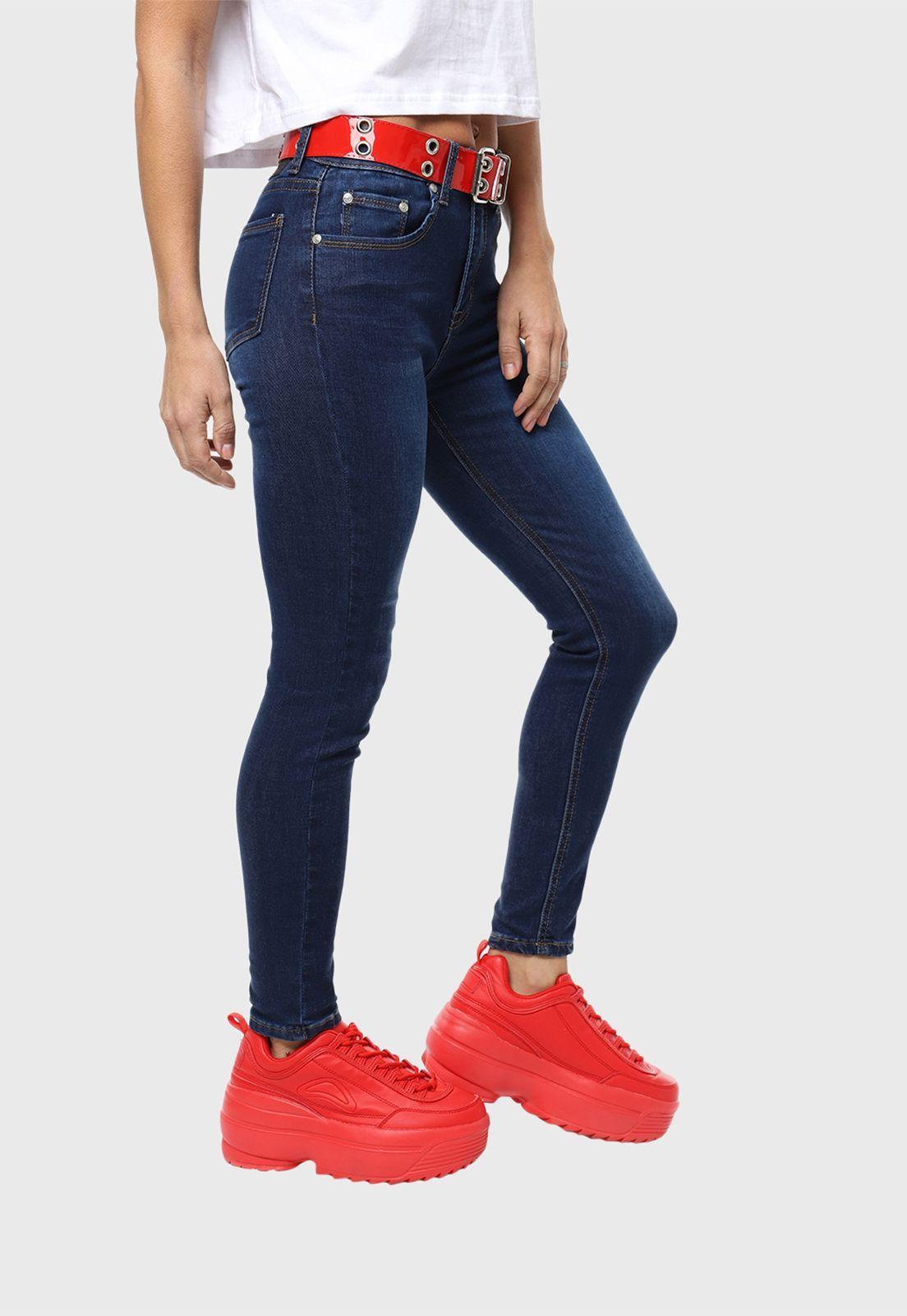 Jeans Slim Azul Marino-1