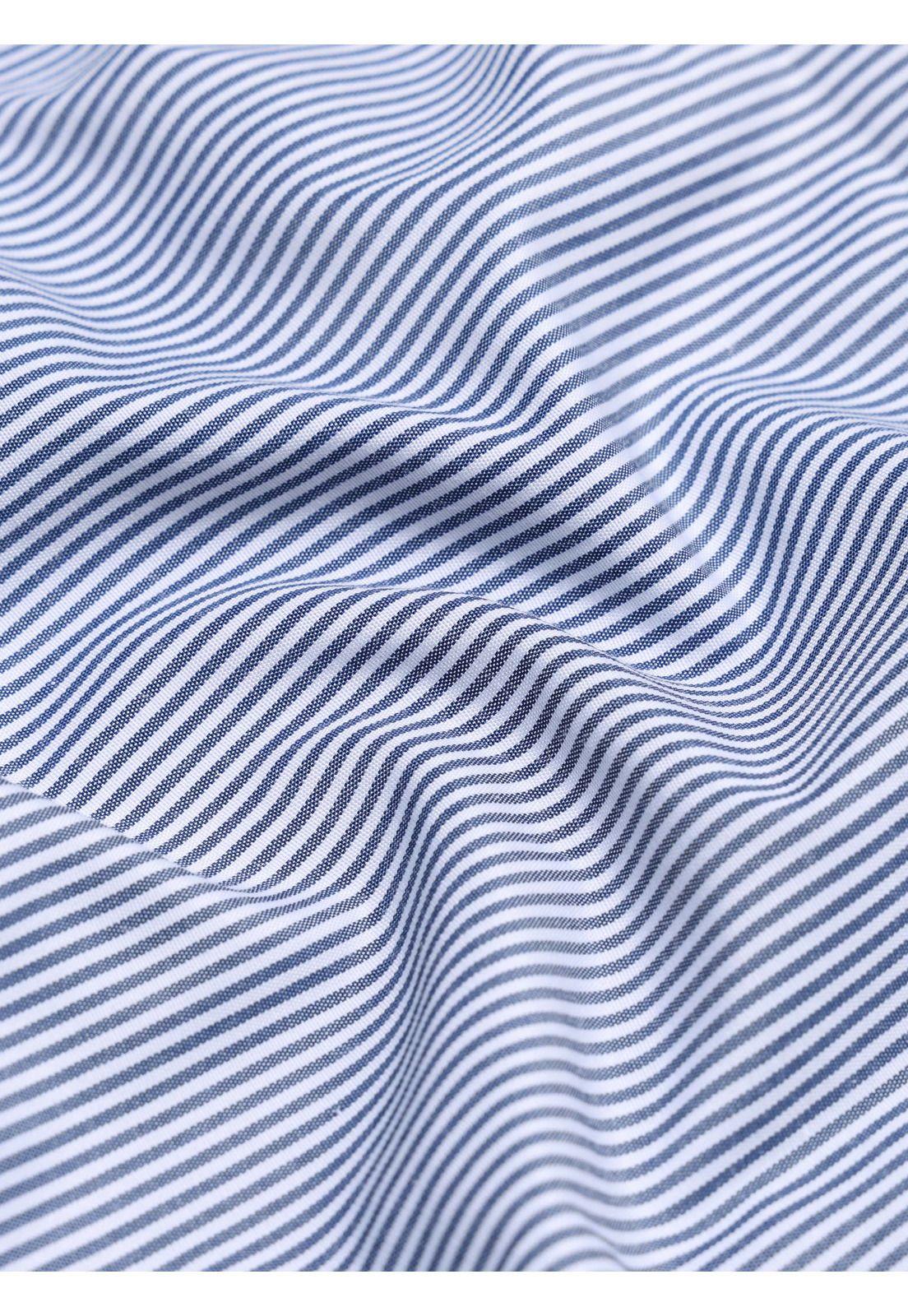 Camisa A Rayas Slim Fit Azul Arrow CMI3332AZ-6