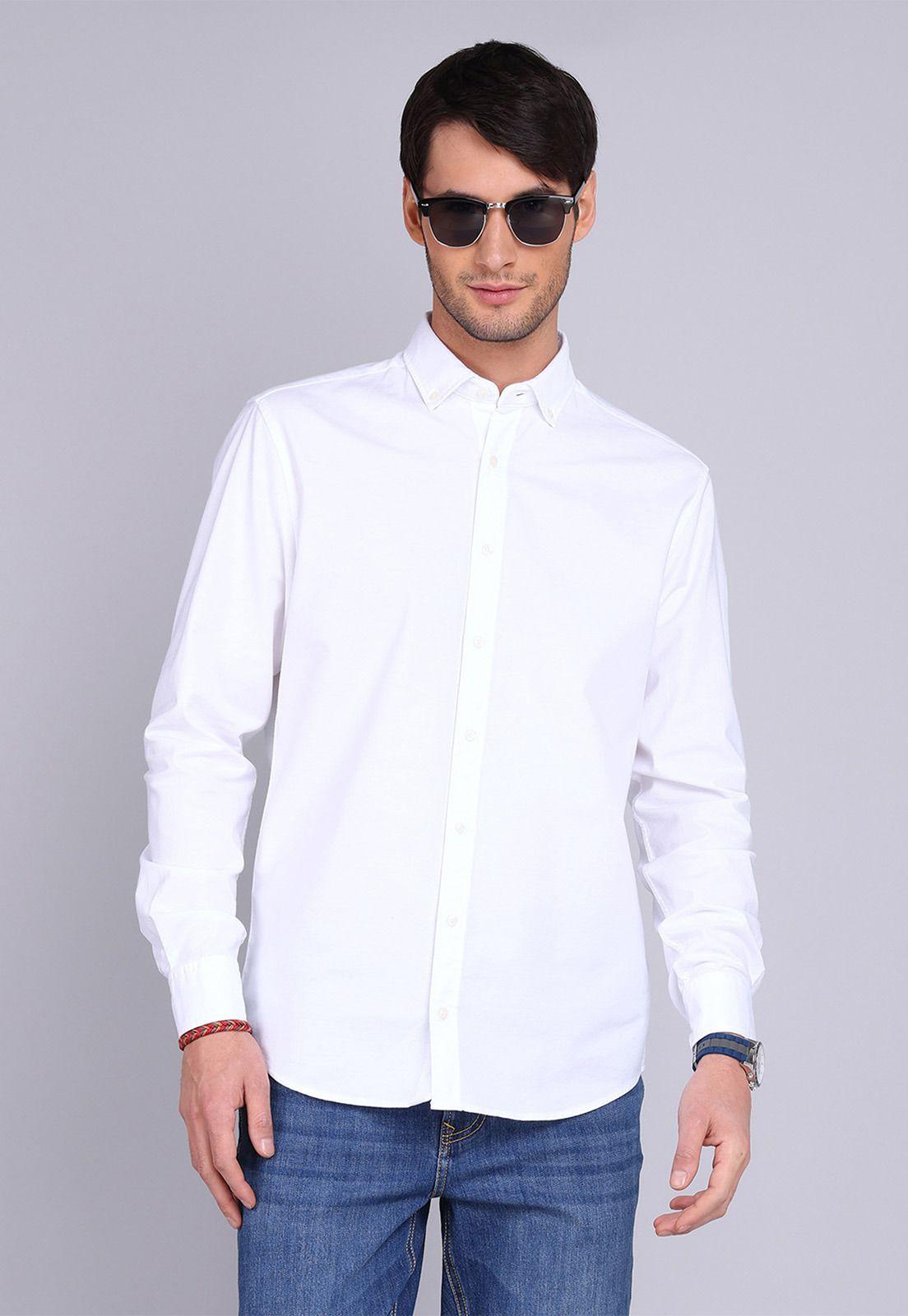 Camisa Oxford Spandex Manga Larga Arrow CM3001SBL-0