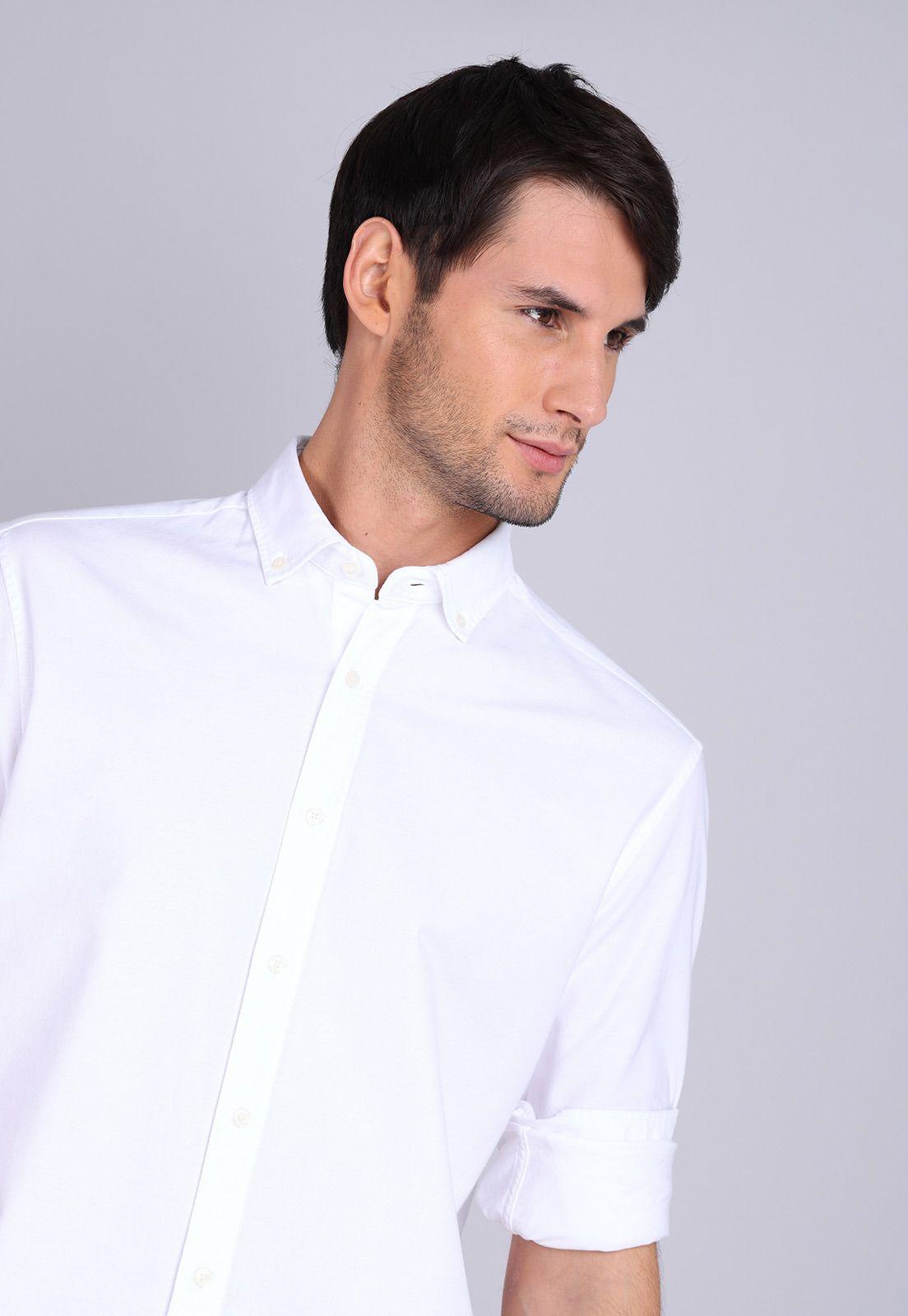 Camisa Oxford Spandex Manga Larga Arrow CM3001SBL-1