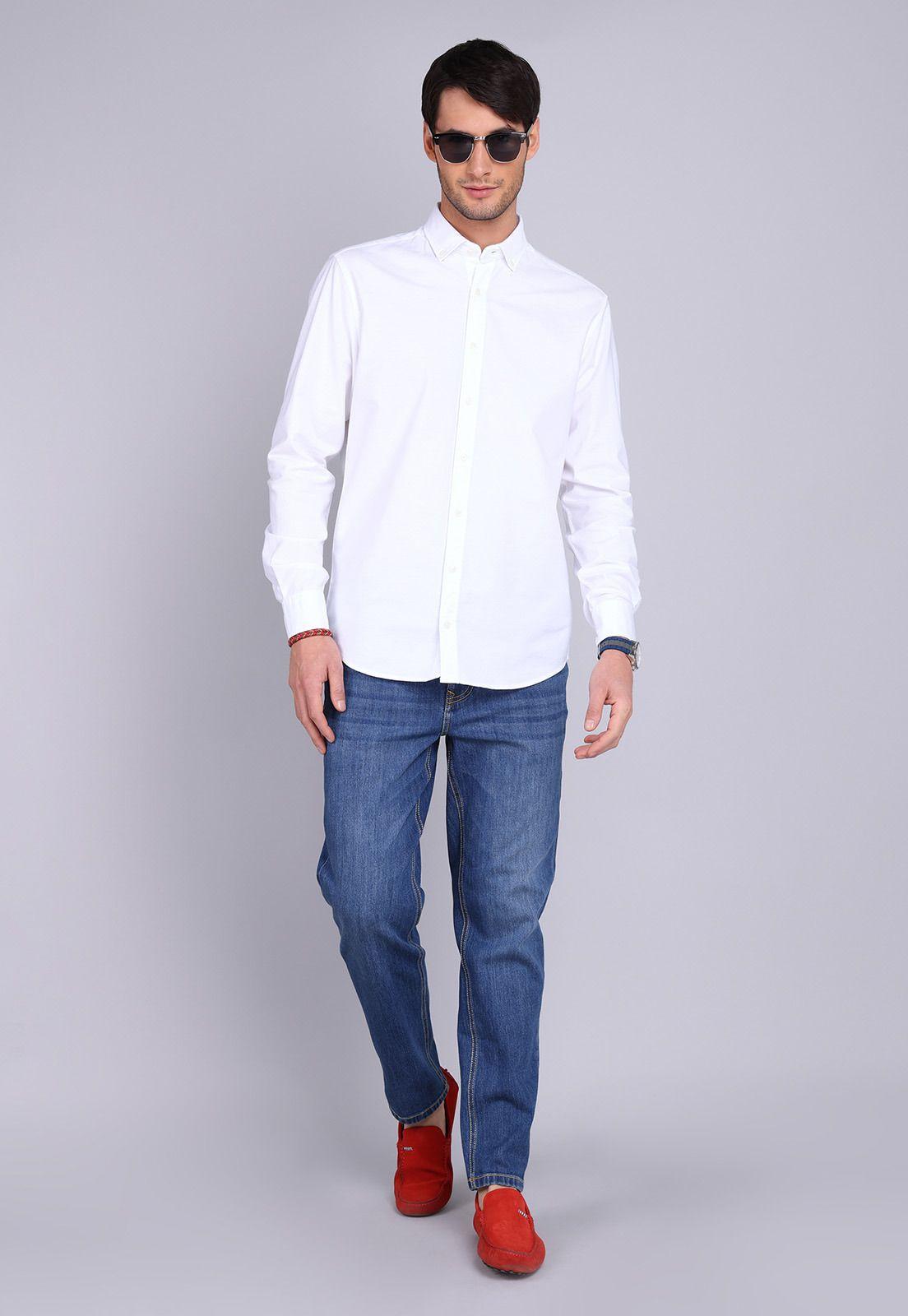 Camisa Oxford Spandex Manga Larga Arrow CM3001SBL-2