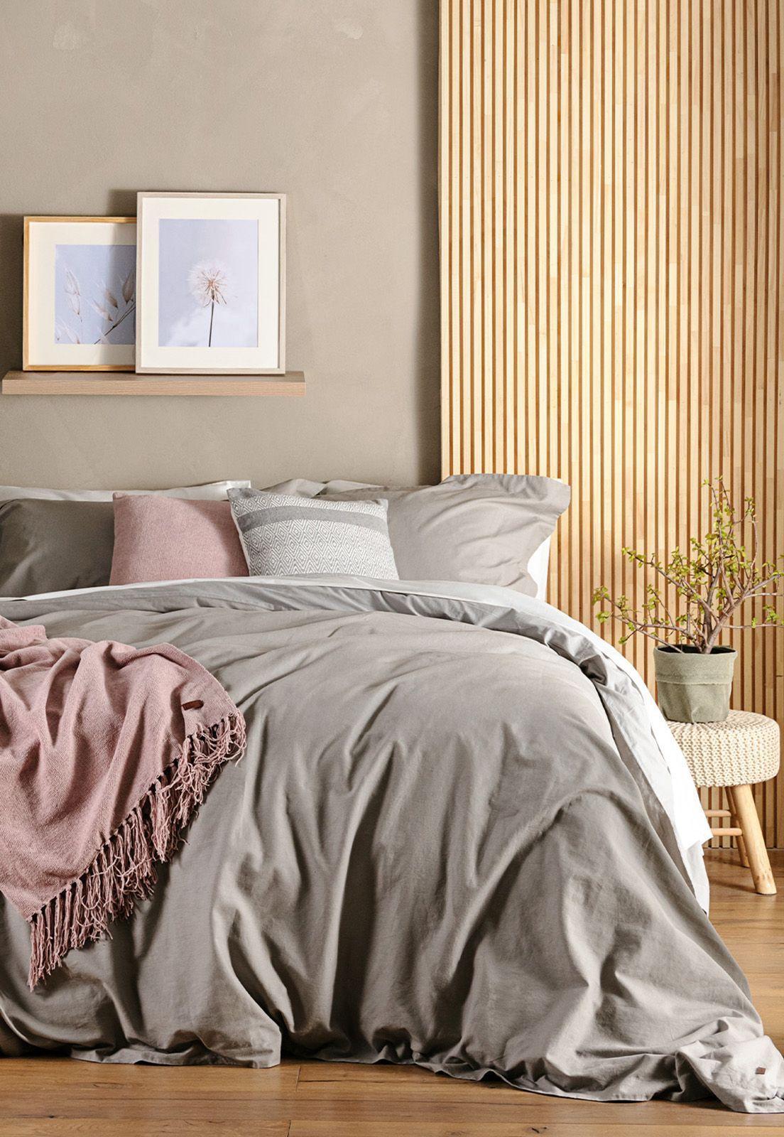 Funda de Plumón Lino 1,5 Plazas Esprit Rosa-0