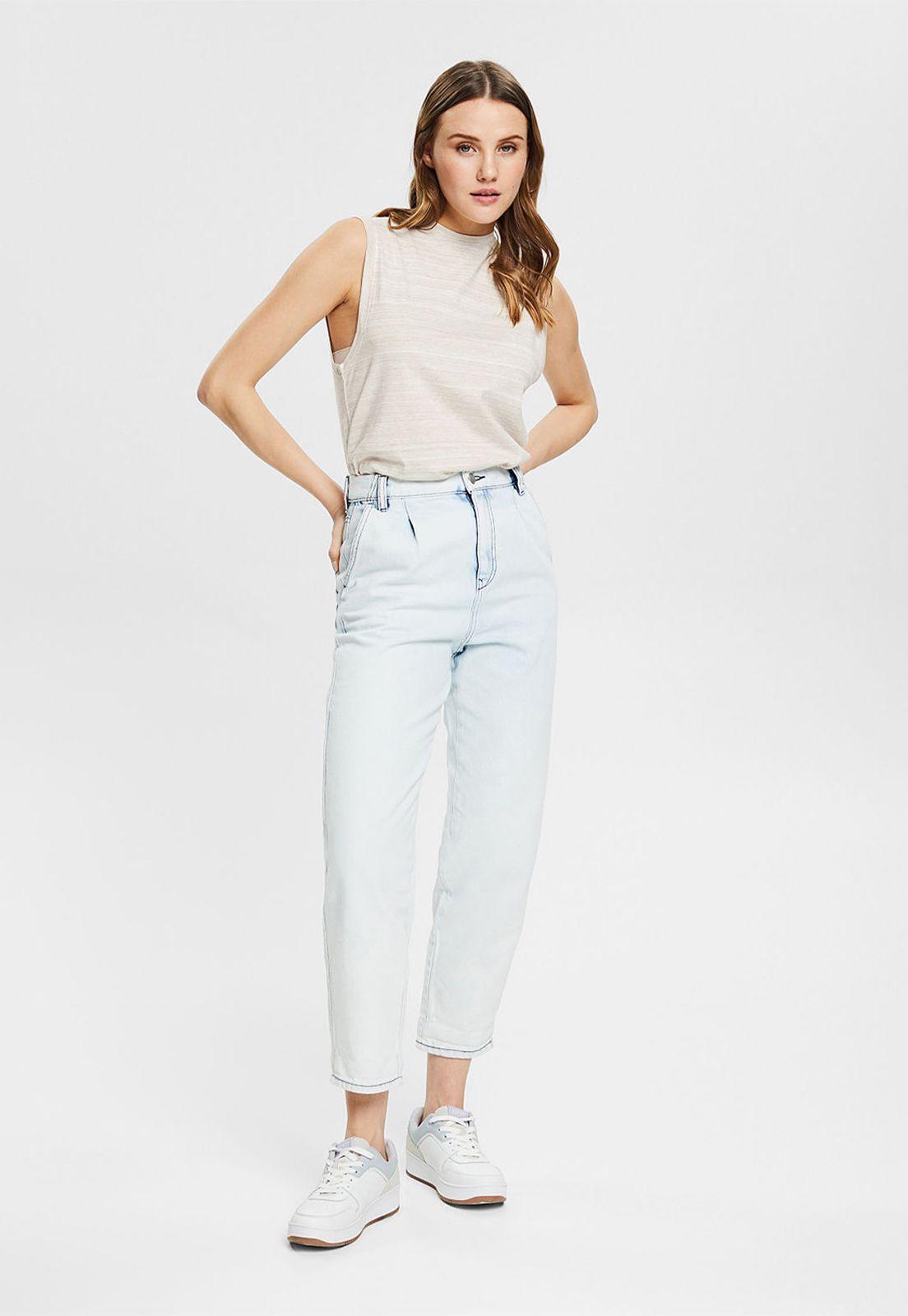 Jeans Con Pliegues En La Cintura Esprit-2