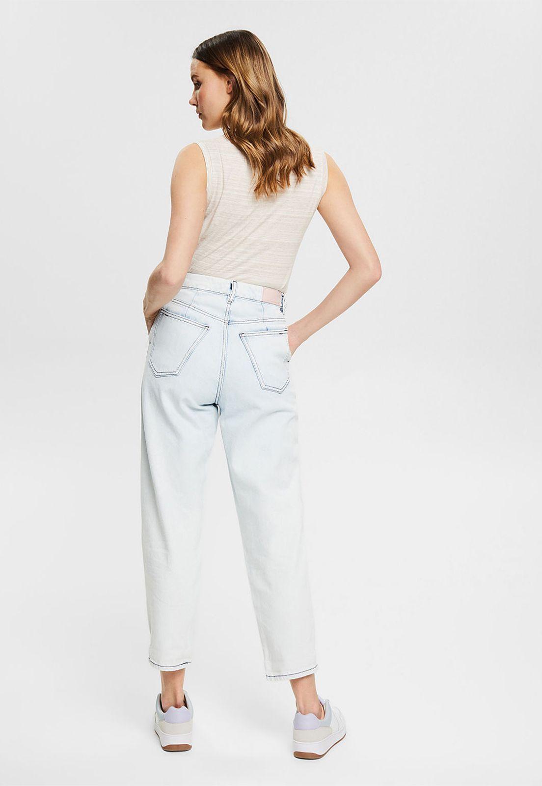 Jeans Con Pliegues En La Cintura Esprit-1