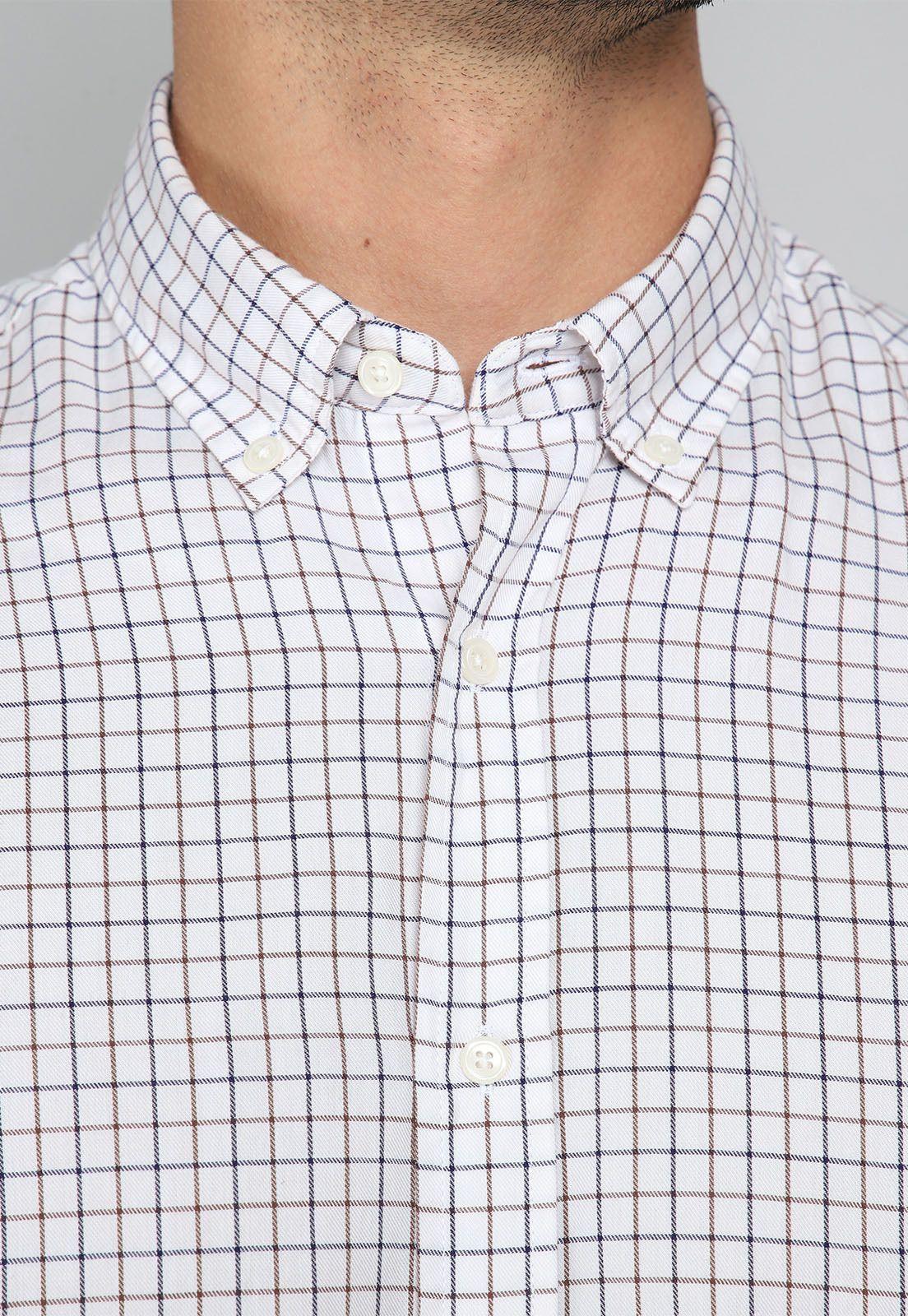 Camisa Cuadros Manga Larga Arrow CM31004AZ-2