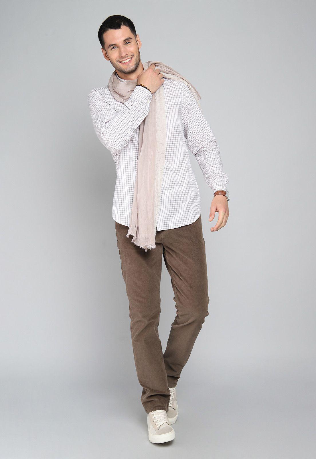 Camisa Cuadros Manga Larga Arrow CM31004AZ-3