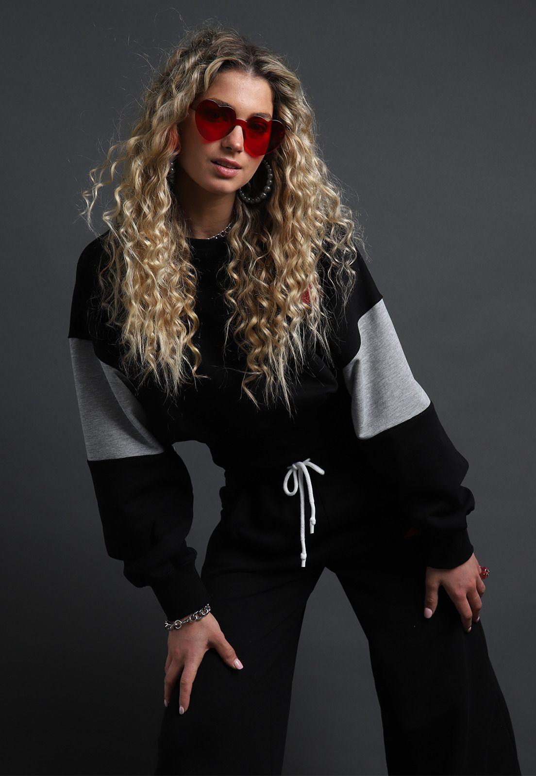 Poleron Crop Mujer Soviet SPL1646NE-3