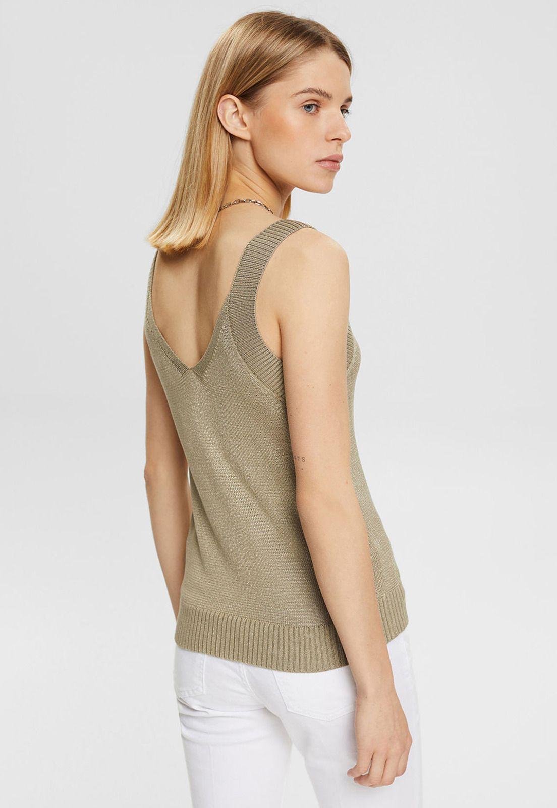 Polera Sin Mangas Con Efecto Brillante Esprit-1