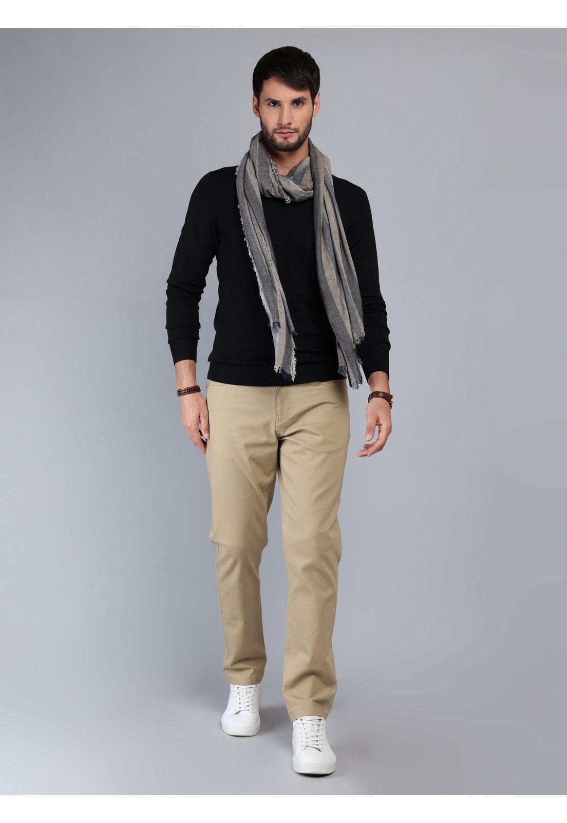 Sweater Cuello Redondo Regular Fit Negro Arrow SW33008NE-3