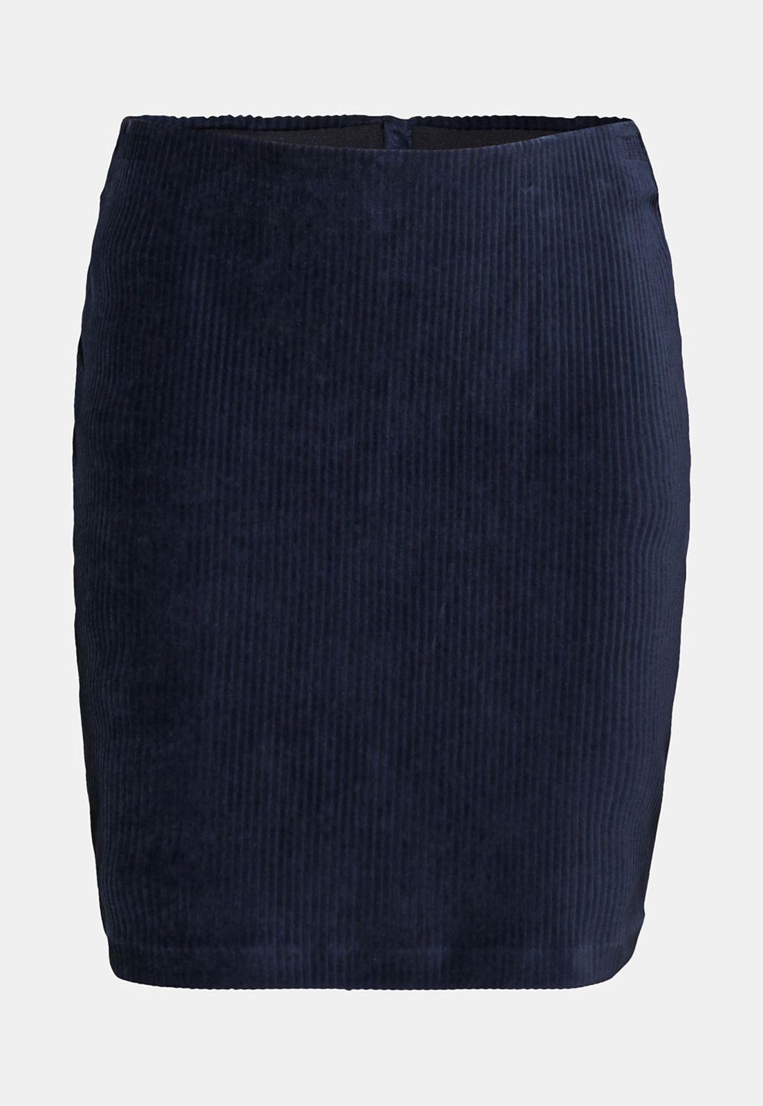 Falda de jersey con acabado de pana-8