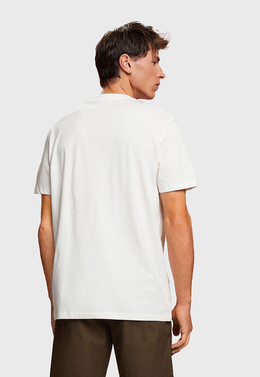 Polera De Punto Estampada Hombre Esprit Azul oscuro-1