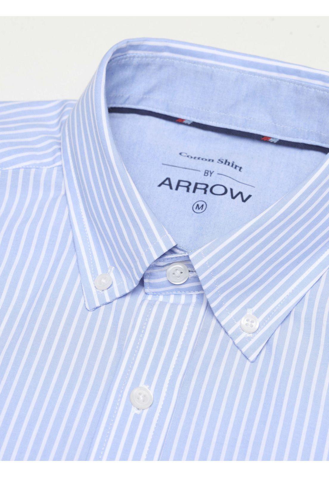 Camisa A Rayas Regular Fit Celeste Arrow CM34012CE-4