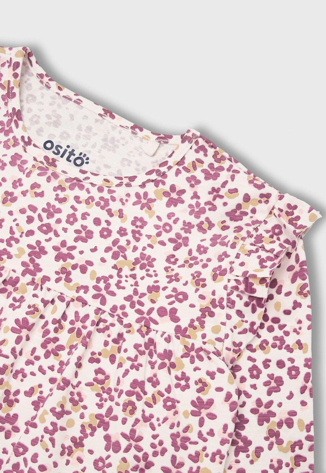 Polera Manga Larga Niña Osito OPOA653RD-2
