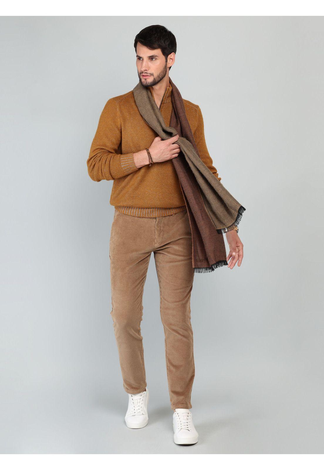 Sweater Cuello Alto Regular Fit Camel Arrow SW33098CM-3