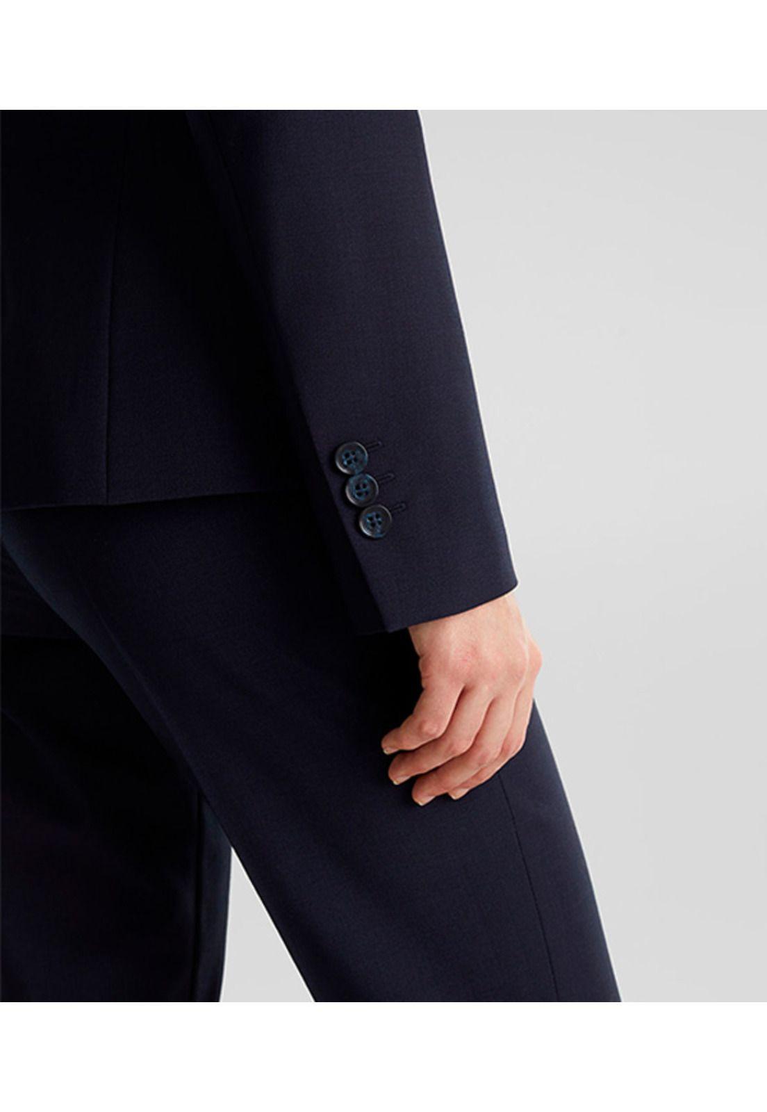 Con lana: blazer con corte entallado-2