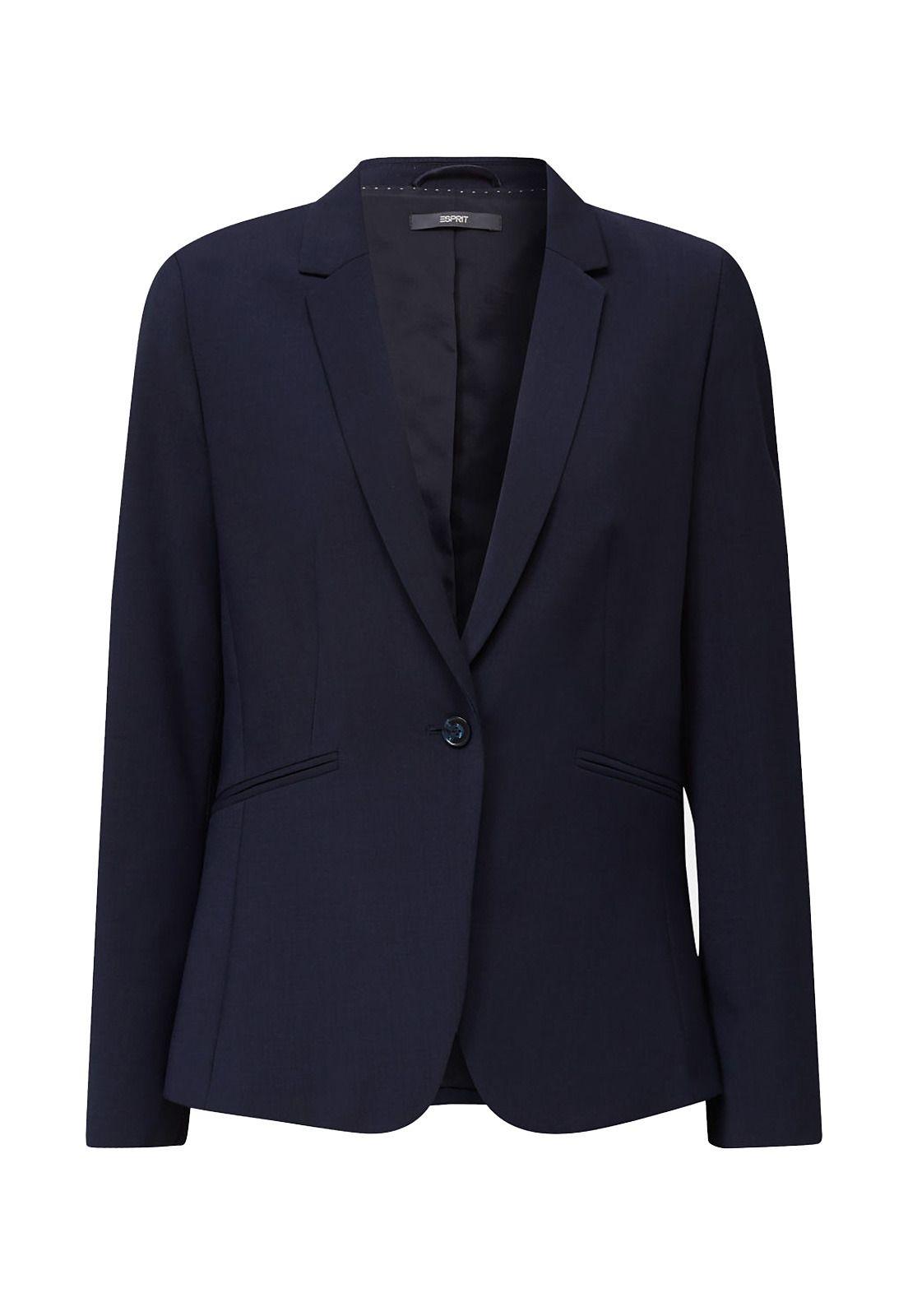 Con lana: blazer con corte entallado-4
