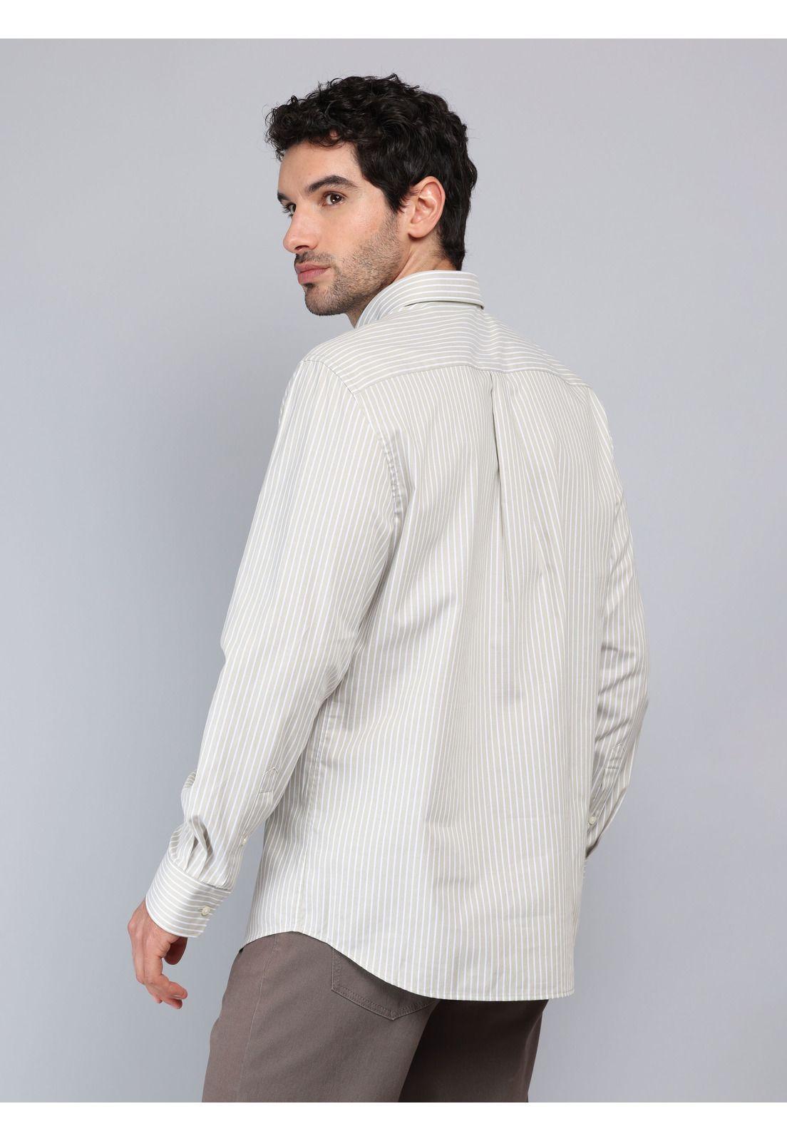 Camisa Rayas Tailored Fit Beige Piero Butti PBCIF06BE-1