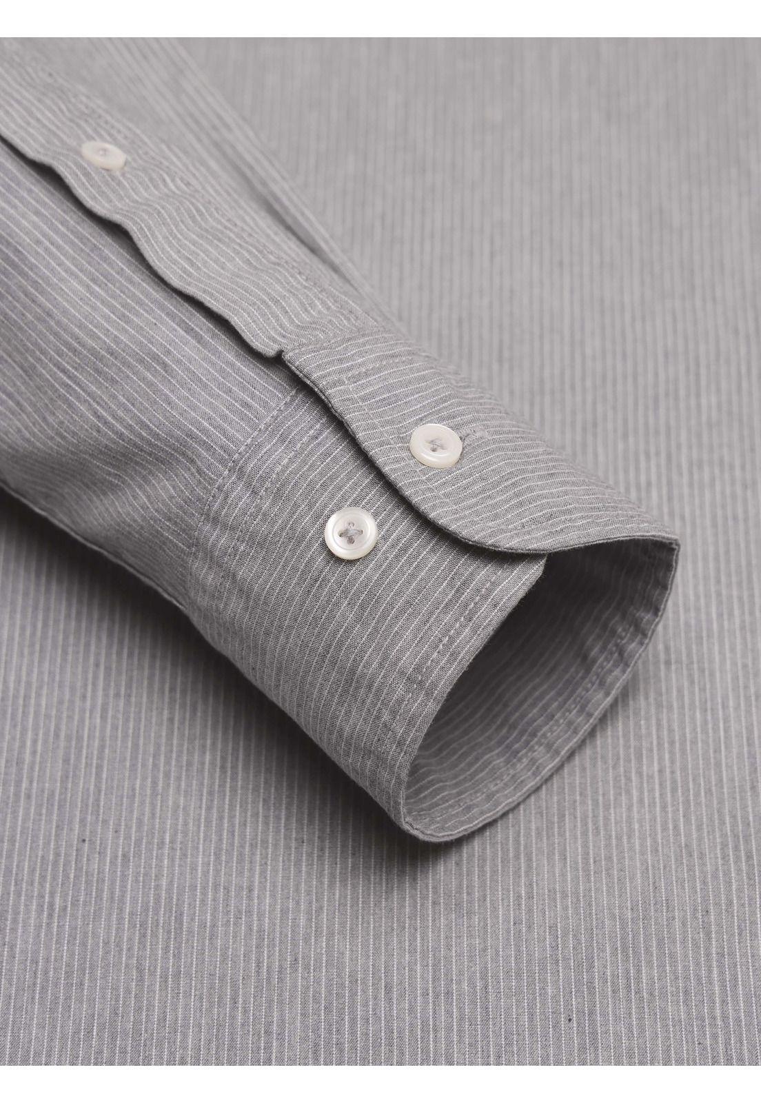 Camisa A Rayas Regular Fit Gris Arrow CM34031GR-5