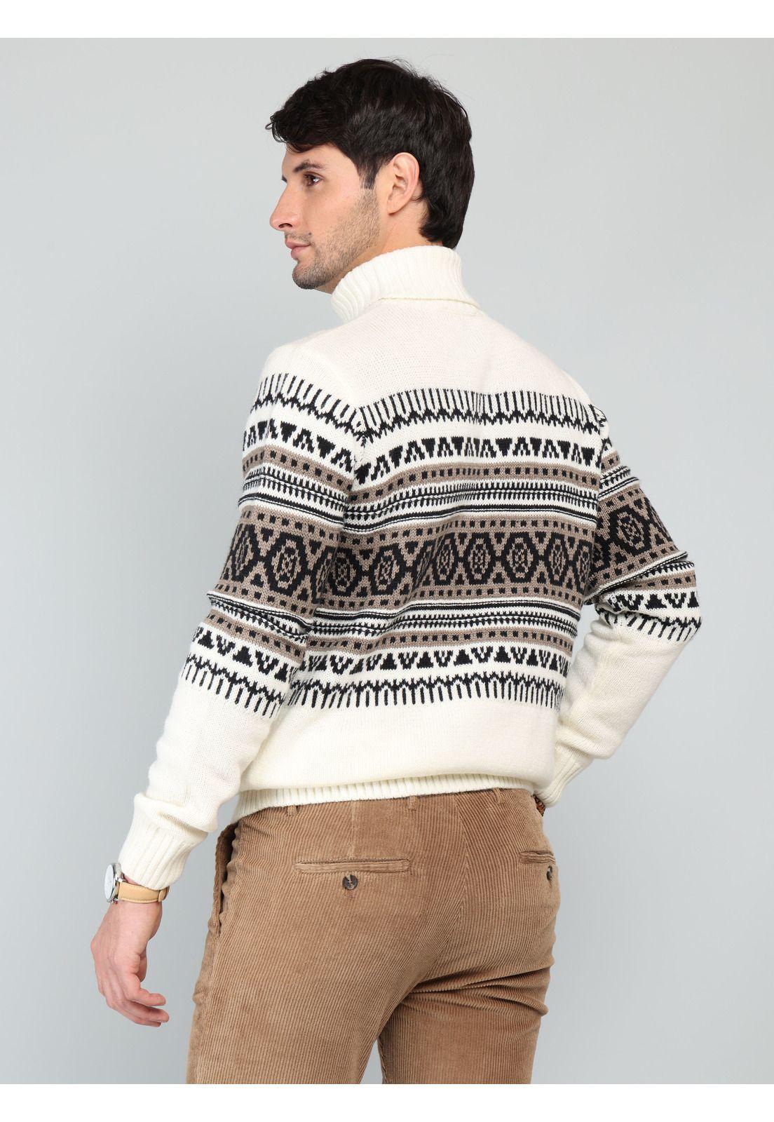 Sweater Cuello Alto Regular Fit Crudo Arrow SW33014EC-1