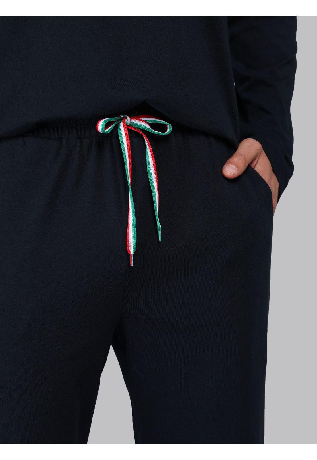 Pijama Largo Regular Fit Azul Piero Butti PBCIP01AZ-5