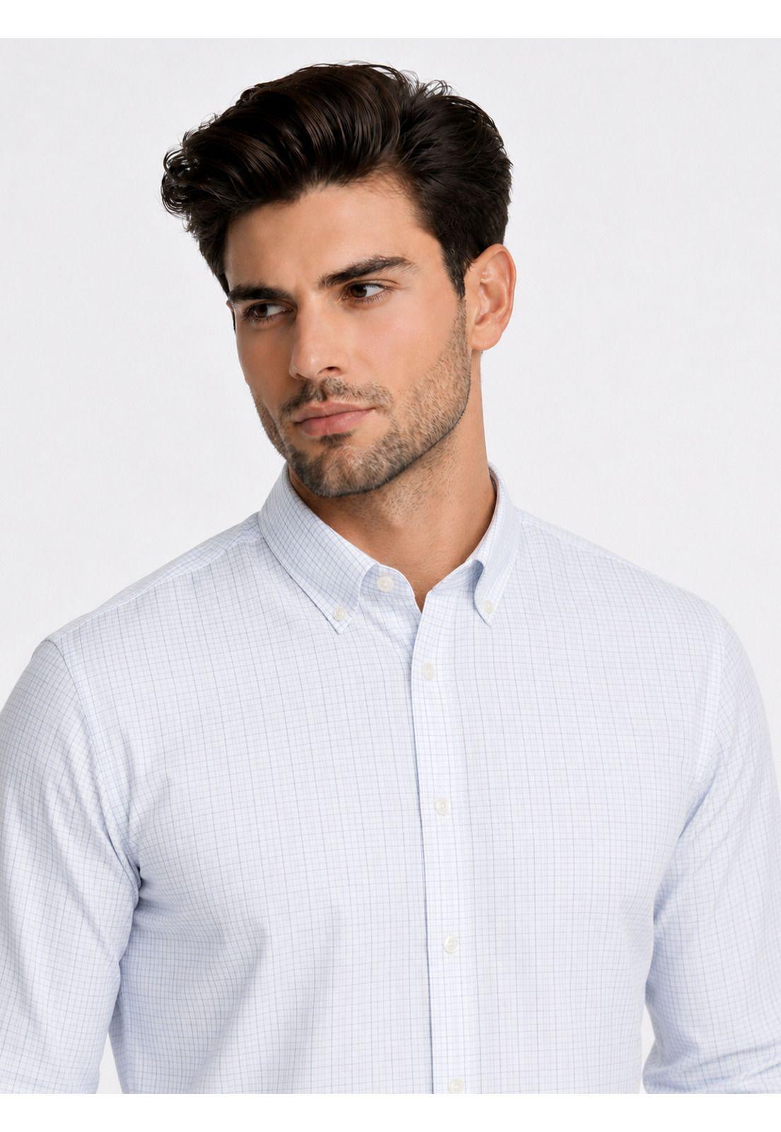 Camisa Cuadros Regular Fit Celeste Piero Butti PBDVF10CE-2