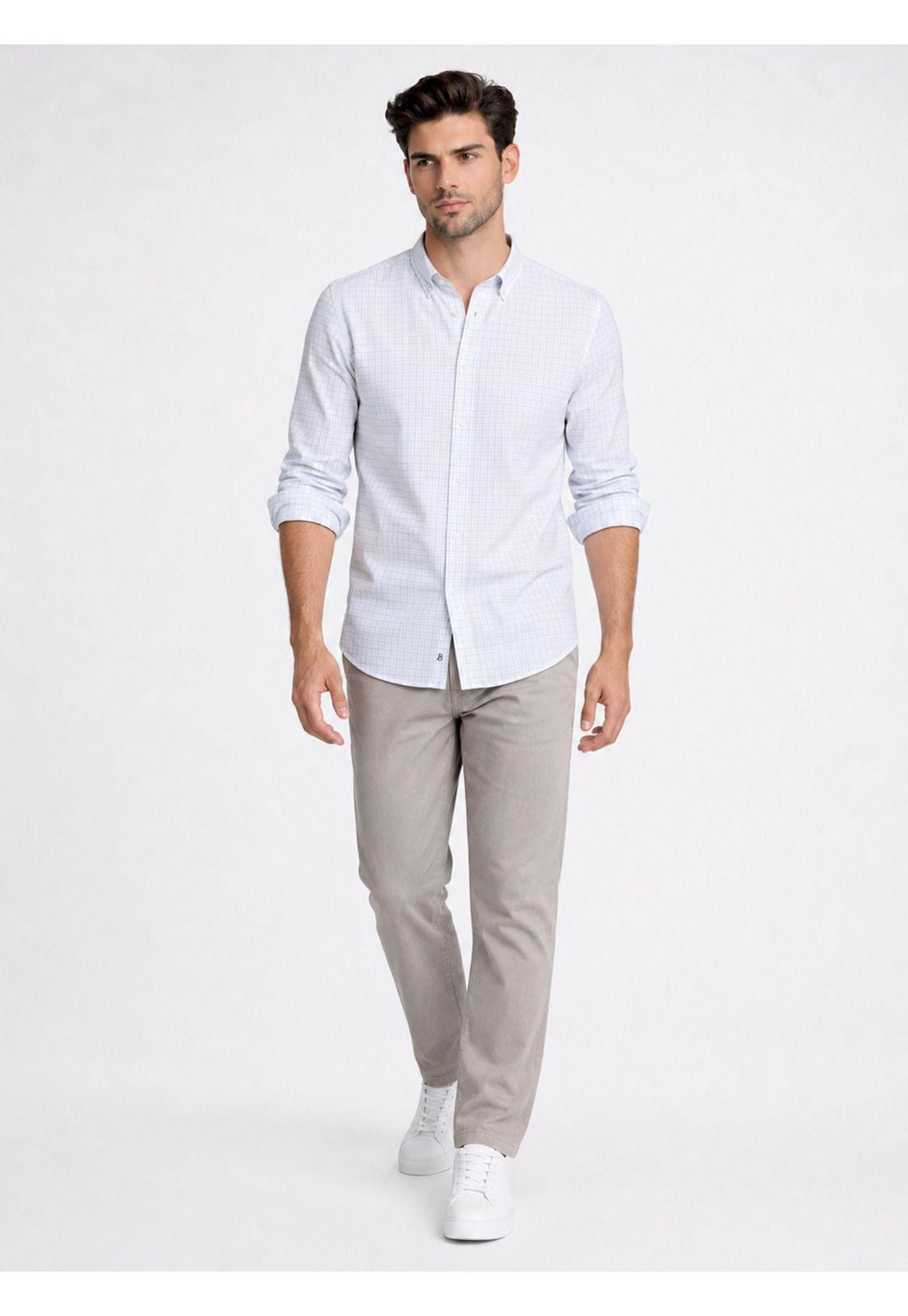 Camisa Cuadros Regular Fit Celeste Piero Butti PBDVF10CE-3