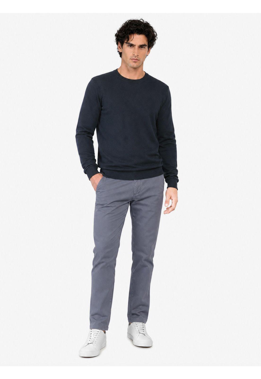 Sweater Fine Cotton Regular Fit Azul Marino Arrow SW34093NB-2