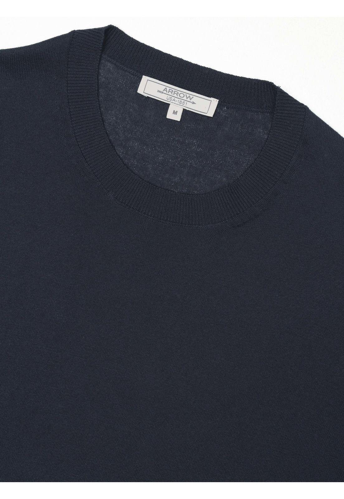 Sweater Fine Cotton Regular Fit Azul Marino Arrow SW34093NB-3