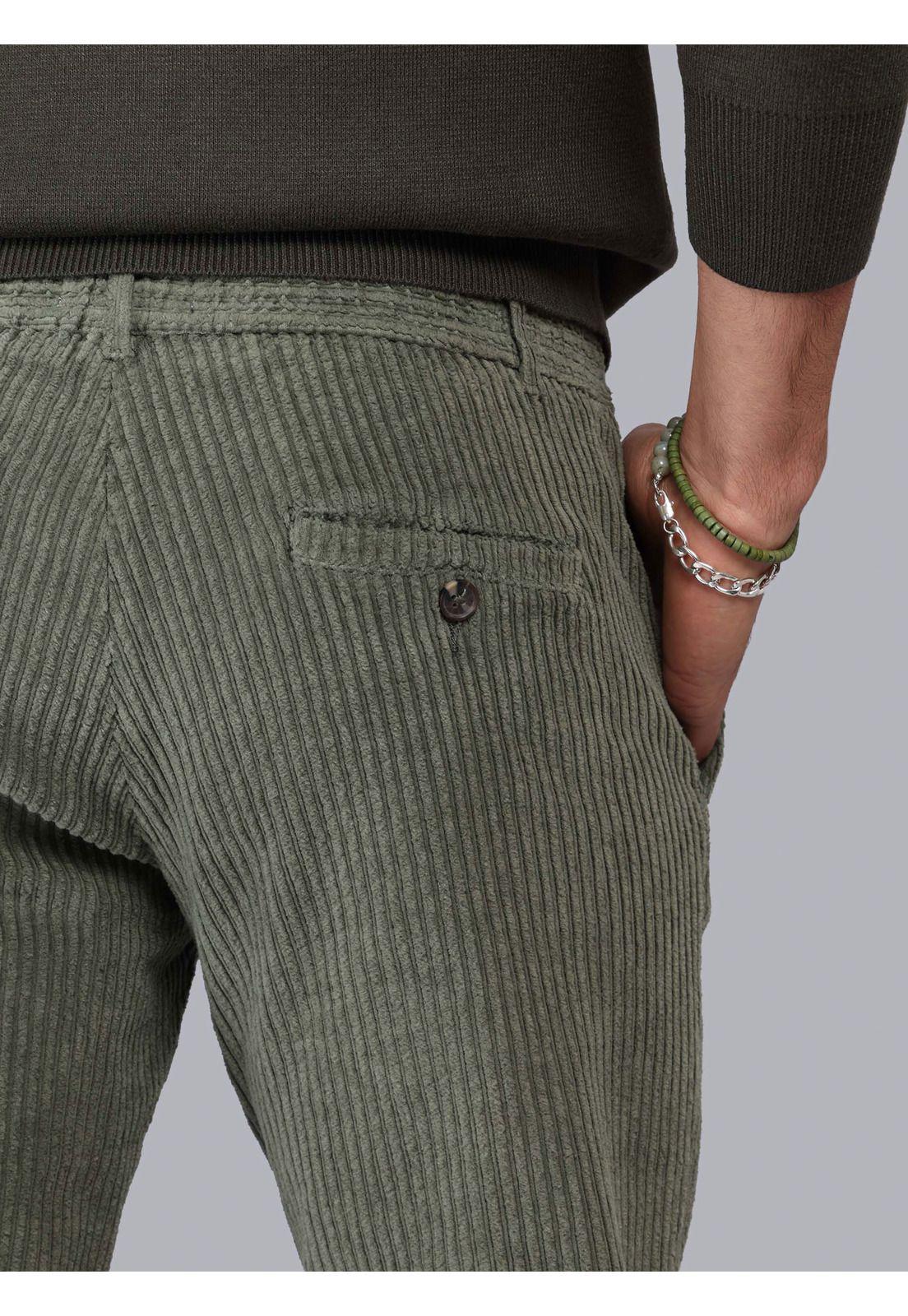 Pantalón Cotelé Spandex Regular Fit Oliva Piero Butti PBCIB13OL-4