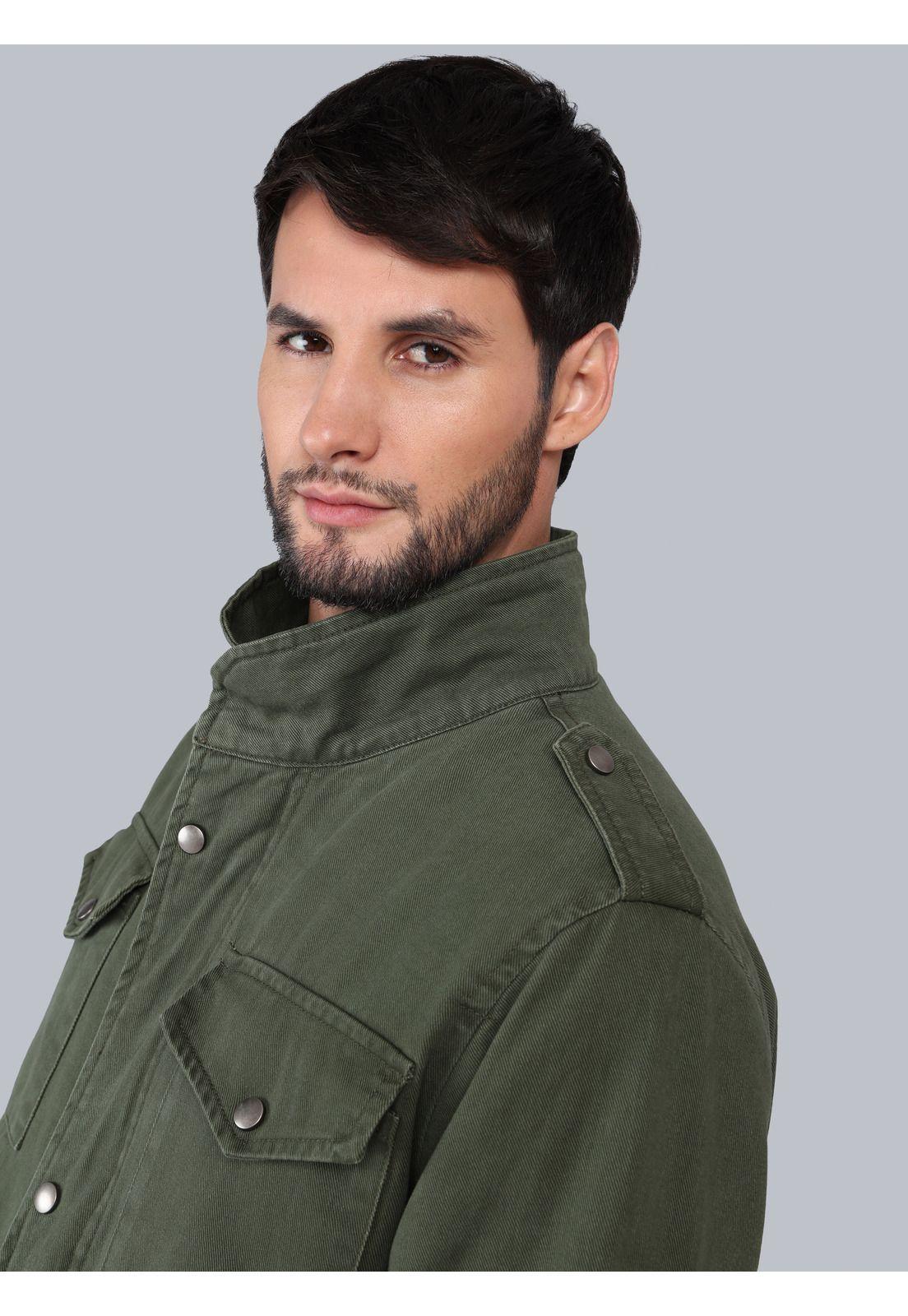 Chaqueta Lisa Recta Regular Fit Verde Arrow CA33096VE-2