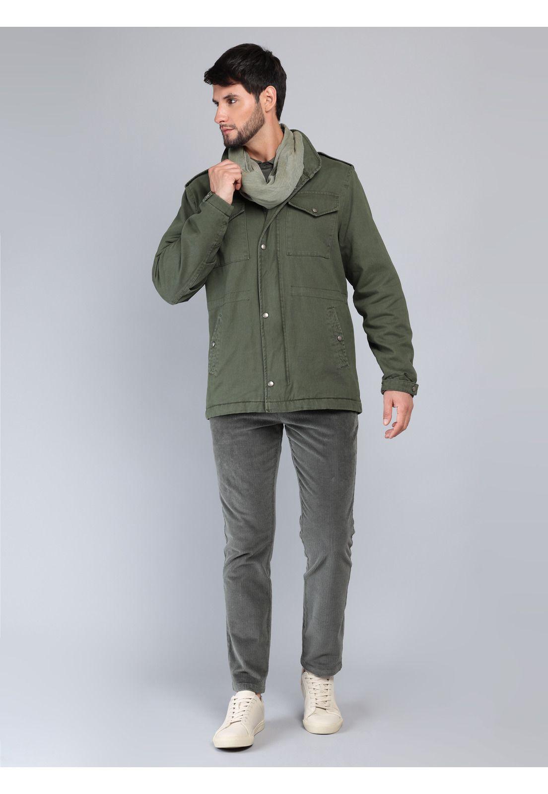 Chaqueta Lisa Recta Regular Fit Verde Arrow CA33096VE-3