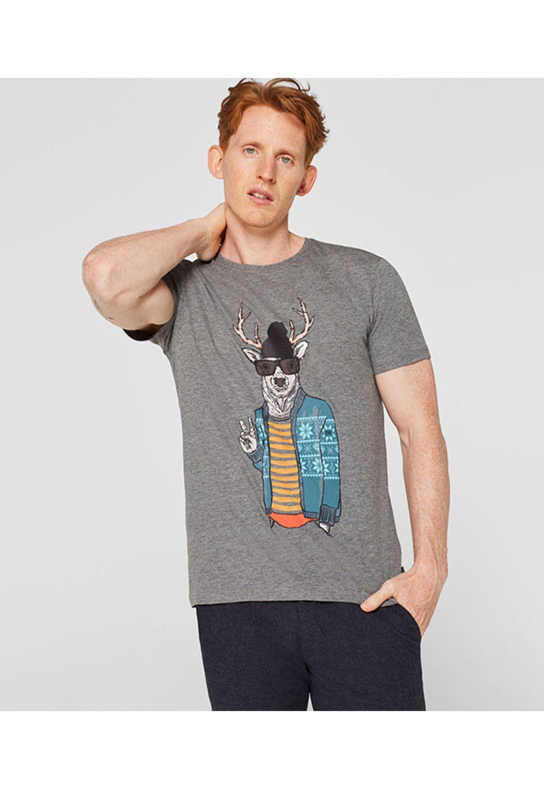 Polera en jersey estampada-4