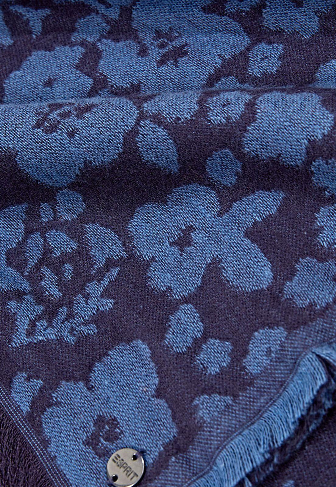 Pañuelo Estampado De Lenzing™ Ecovero™ Esprit Azul marino-1