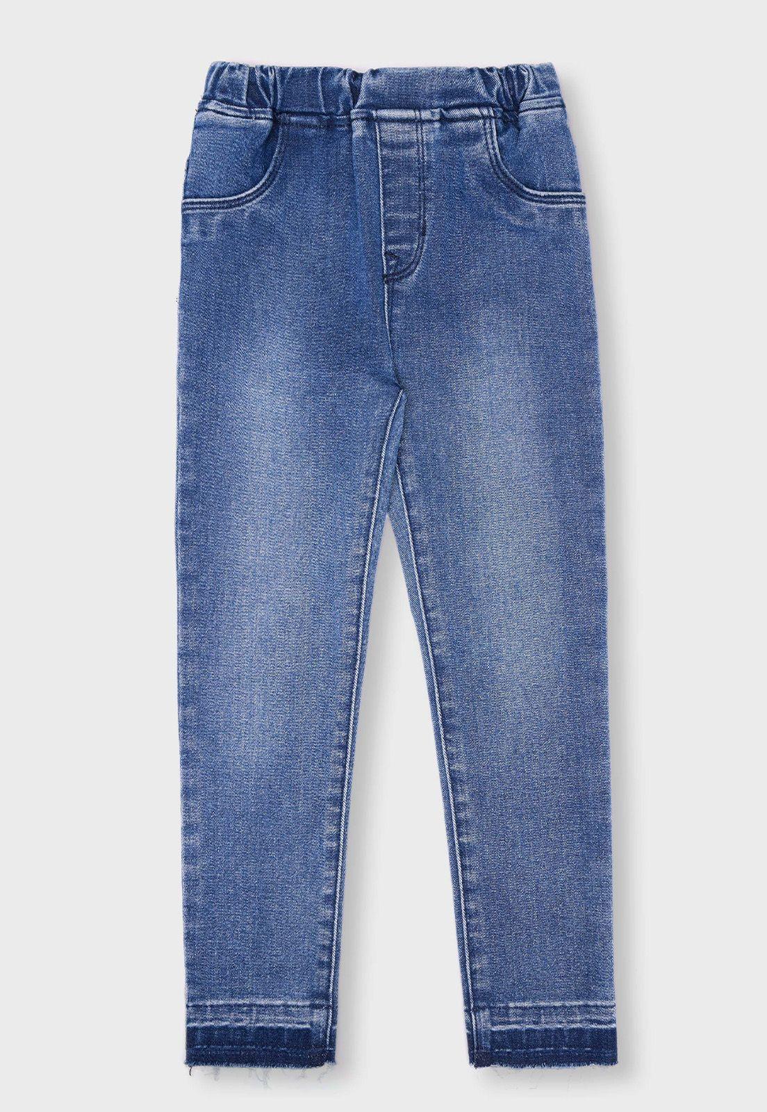 Jeans Basta Desflocada Niña Osito-0